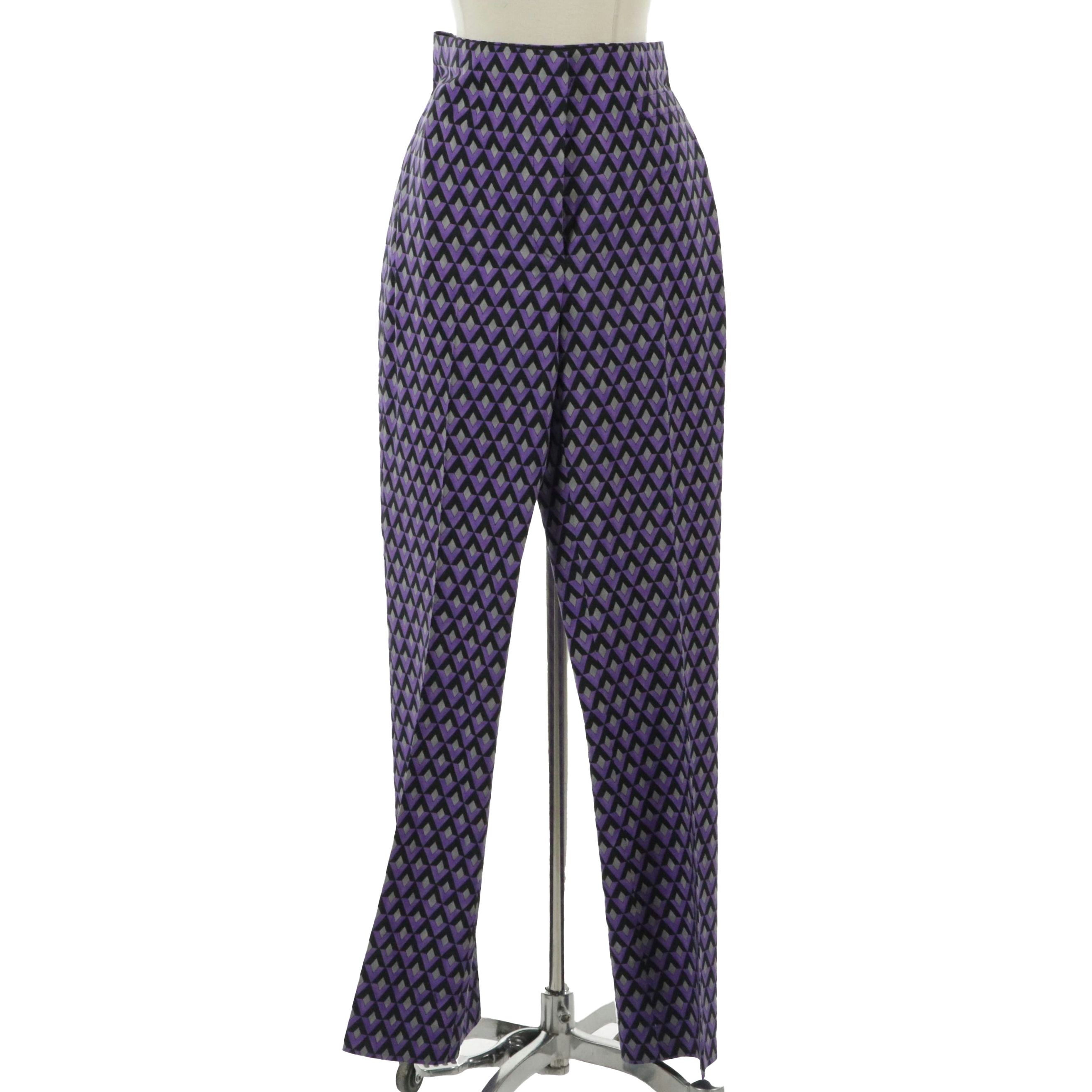 Prada Diamond Pattern Trouser Pant
