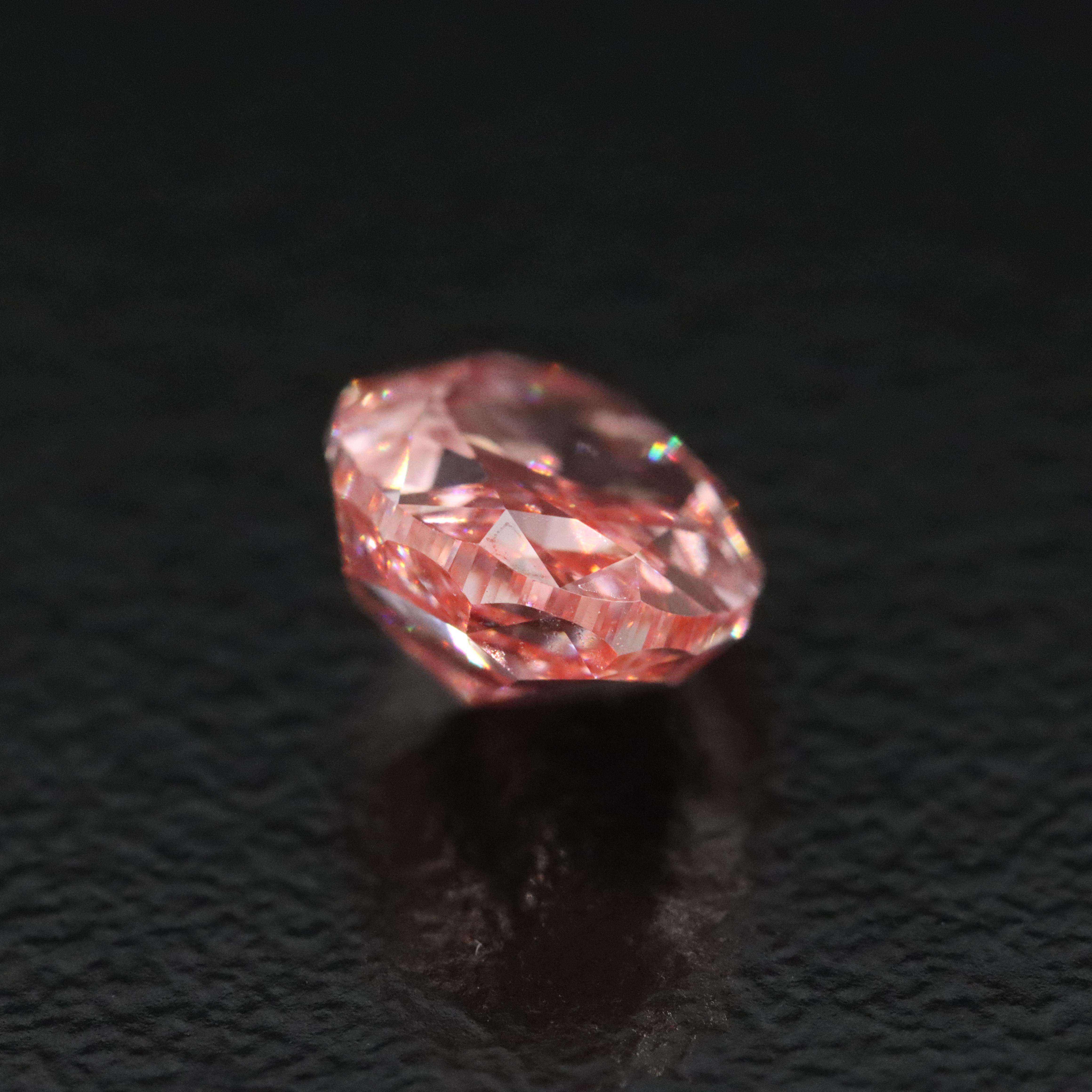Loose 2.11 CT Lab Grown Fancy Pink Diamond with IGI Report
