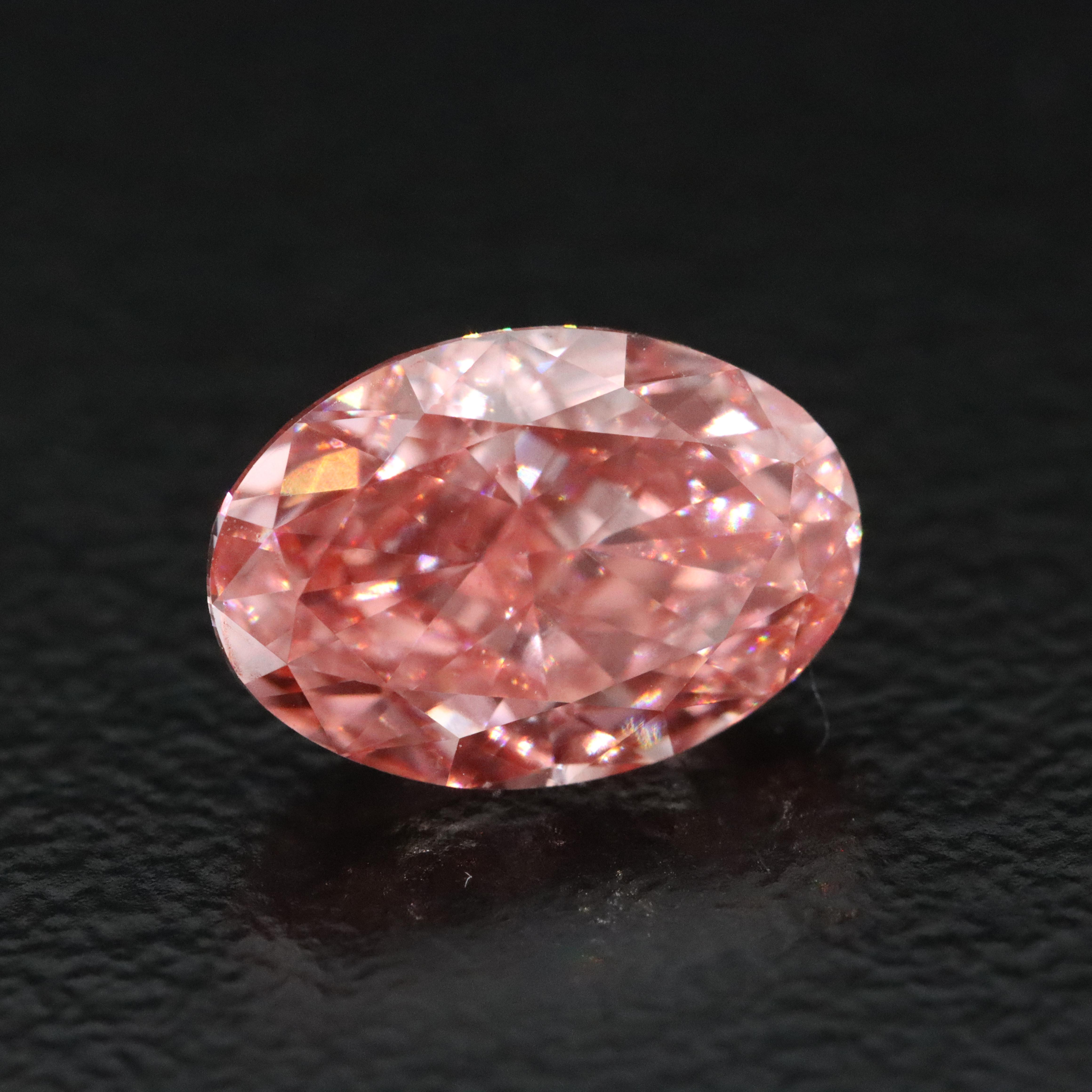 Loose 2.11 CT Lab Grown Fancy Pink Diamond with IGI Report
