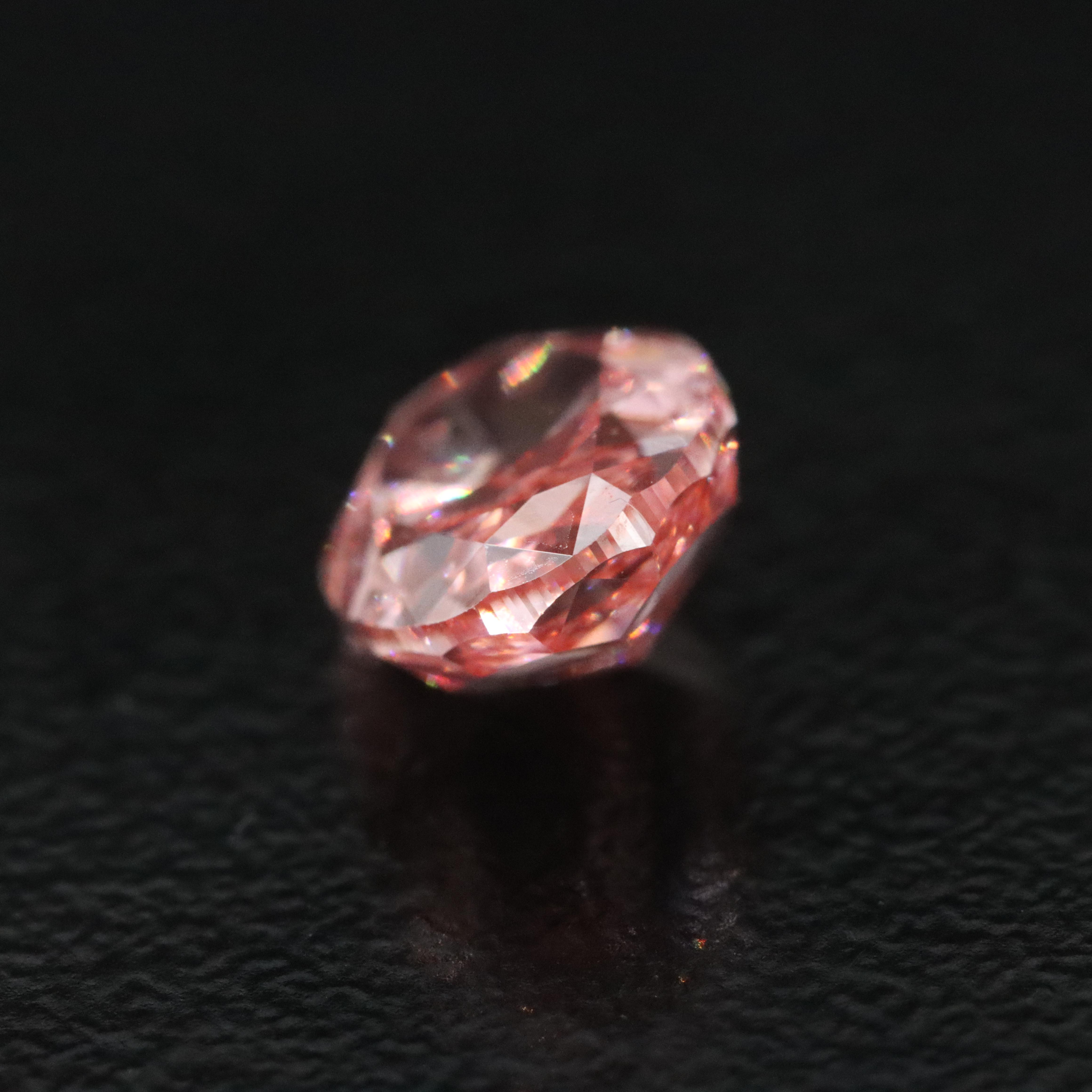 Loose 2.11 CT Lab Grown Fancy Pink Diamond with IGI Report