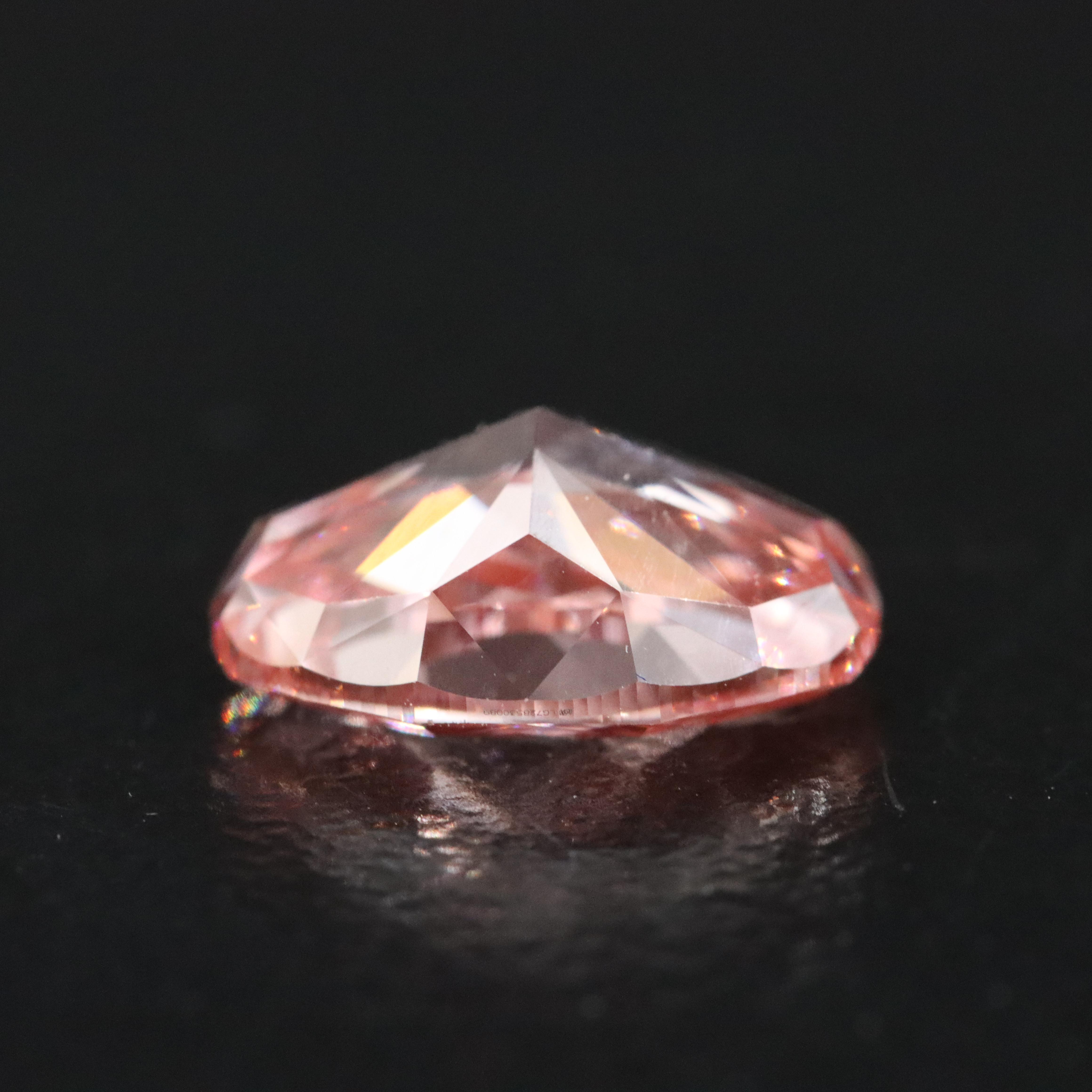Loose 2.11 CT Lab Grown Fancy Pink Diamond with IGI Report