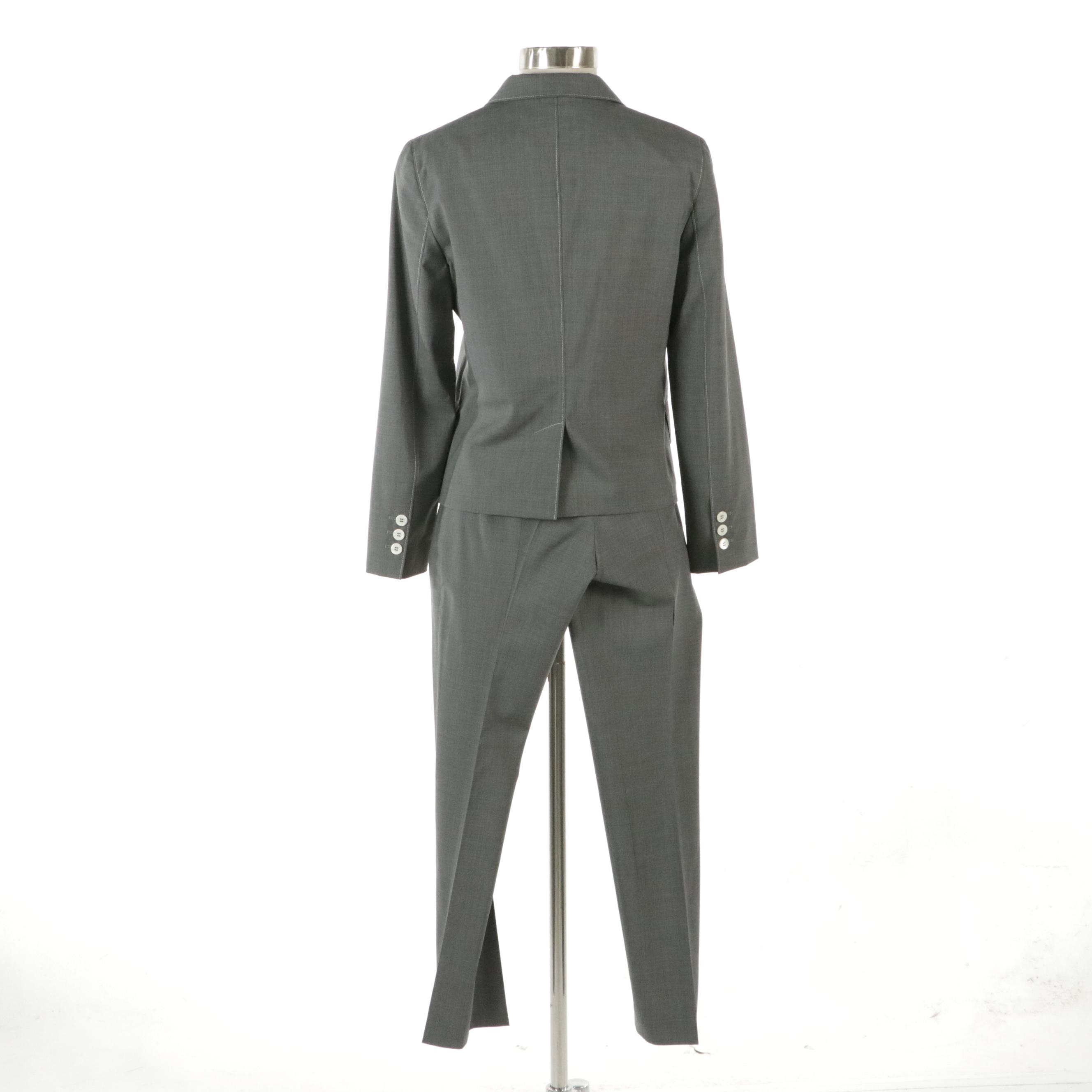 Prada Jacket and Trouser Separates Pants with Contrast Stitching