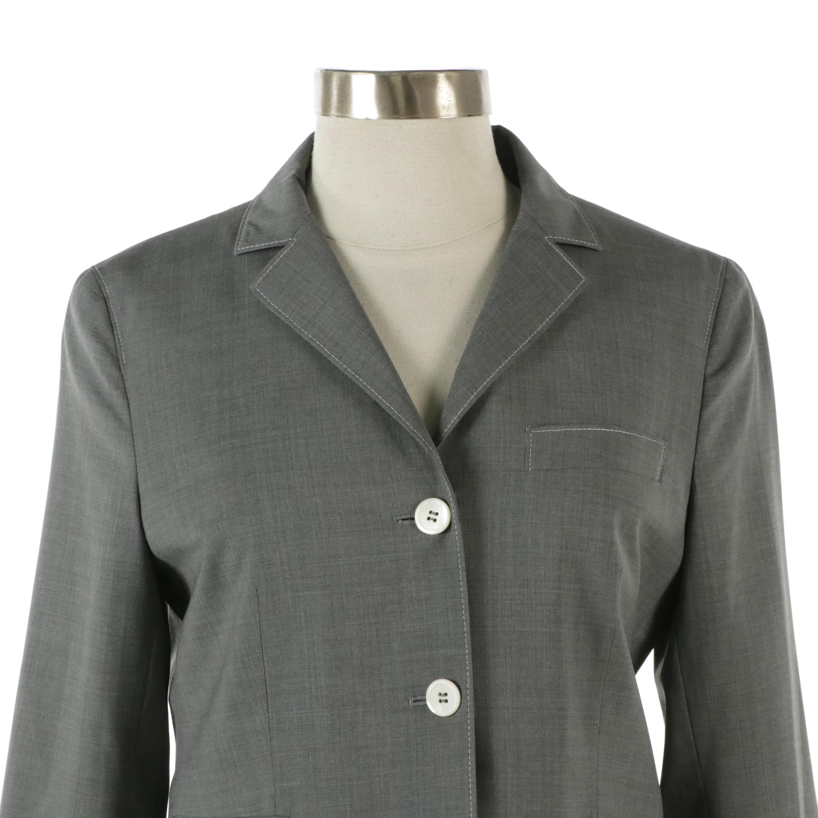 Prada Jacket and Trouser Separates Pants with Contrast Stitching