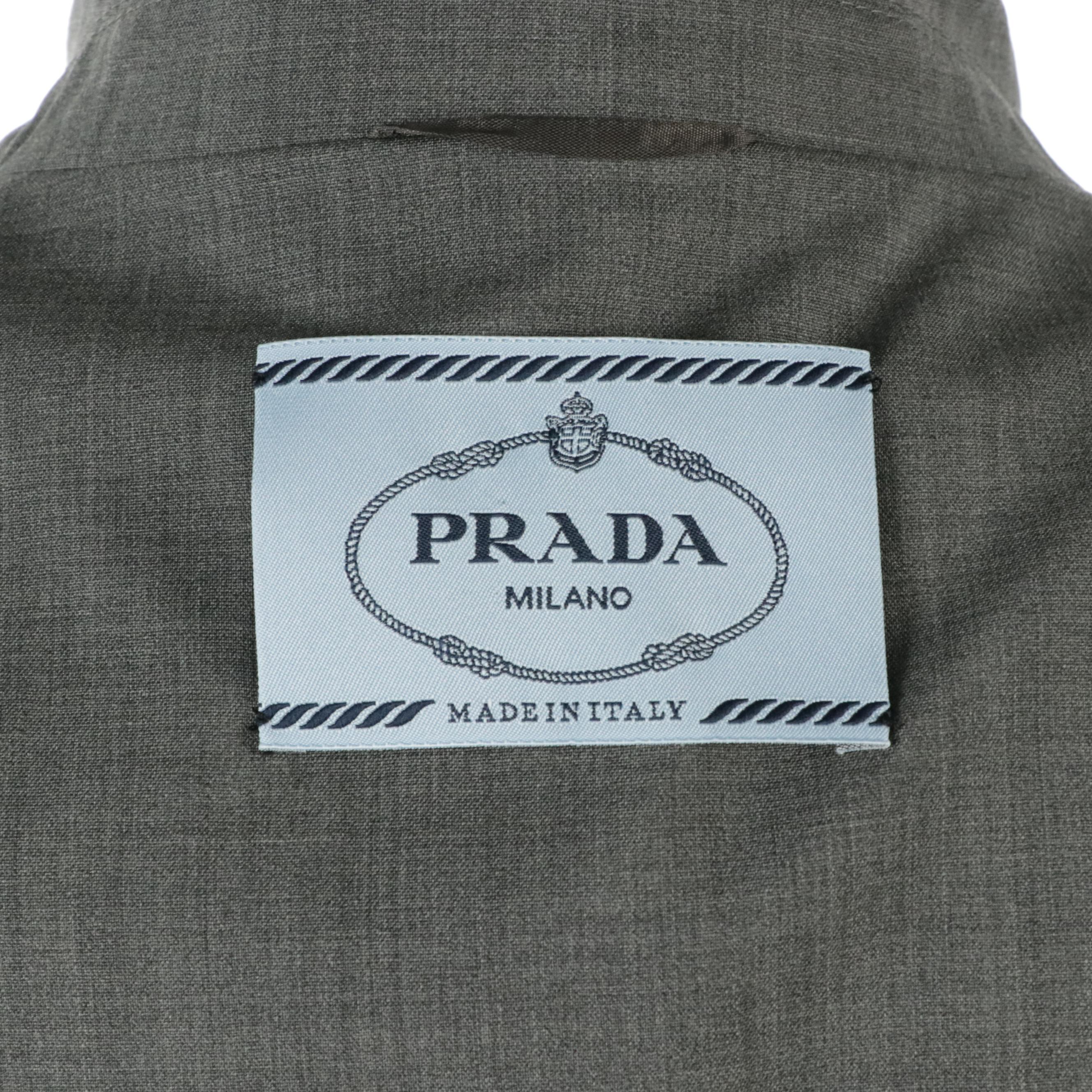 Prada Jacket and Trouser Separates Pants with Contrast Stitching