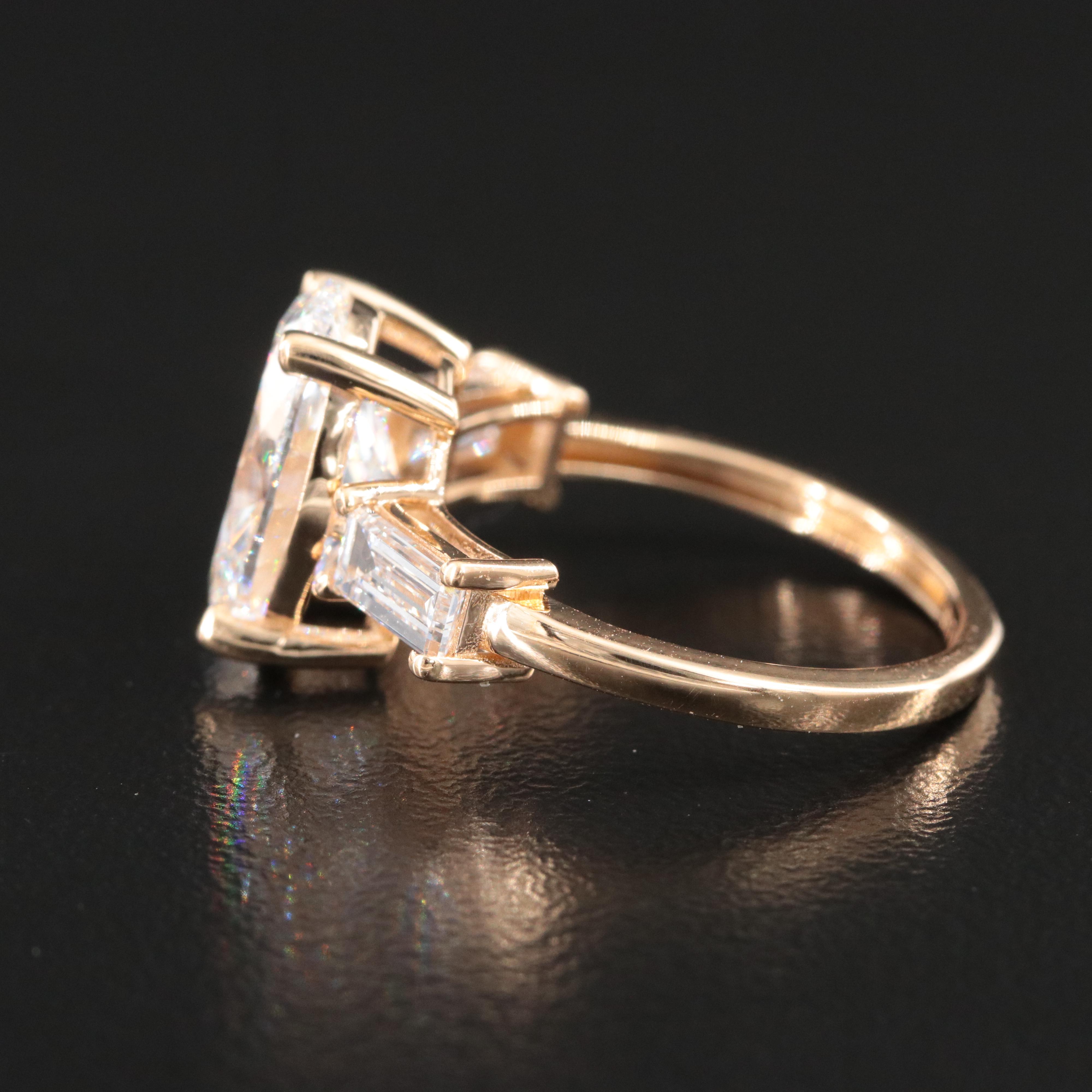 18K 3.61 CTW Lab Grown Diamond Ring with IGI Report