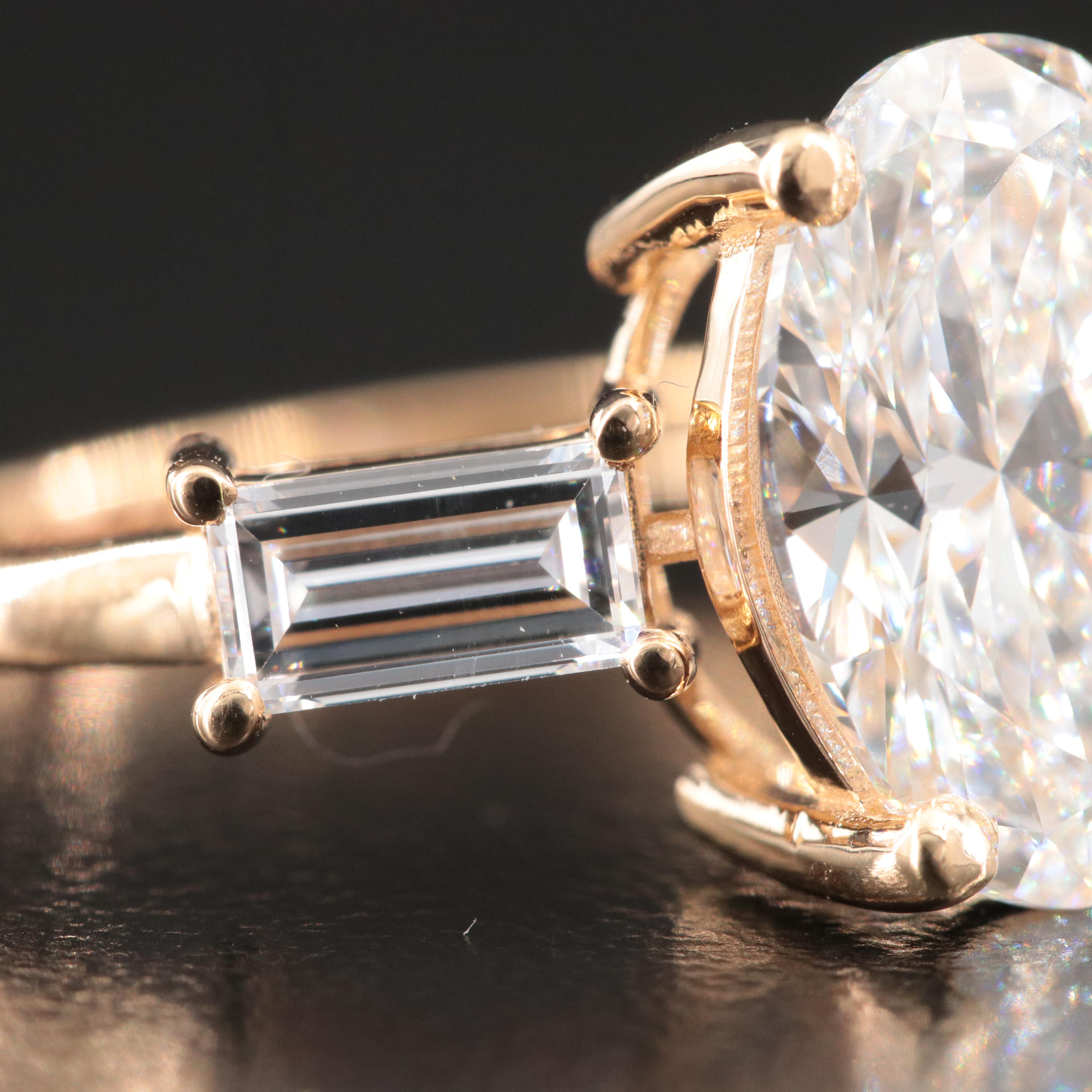 18K 3.61 CTW Lab Grown Diamond Ring with IGI Report