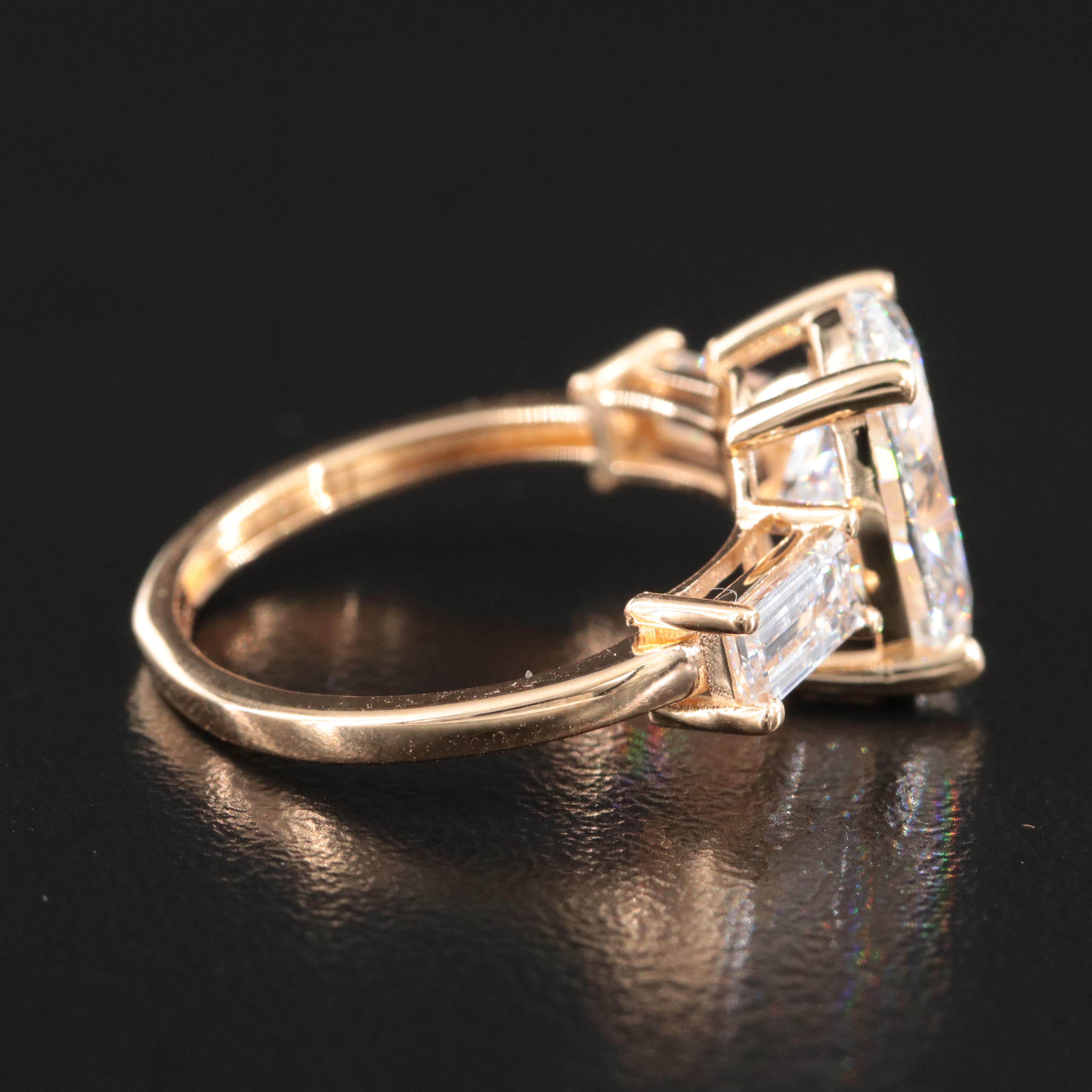 18K 3.61 CTW Lab Grown Diamond Ring with IGI Report