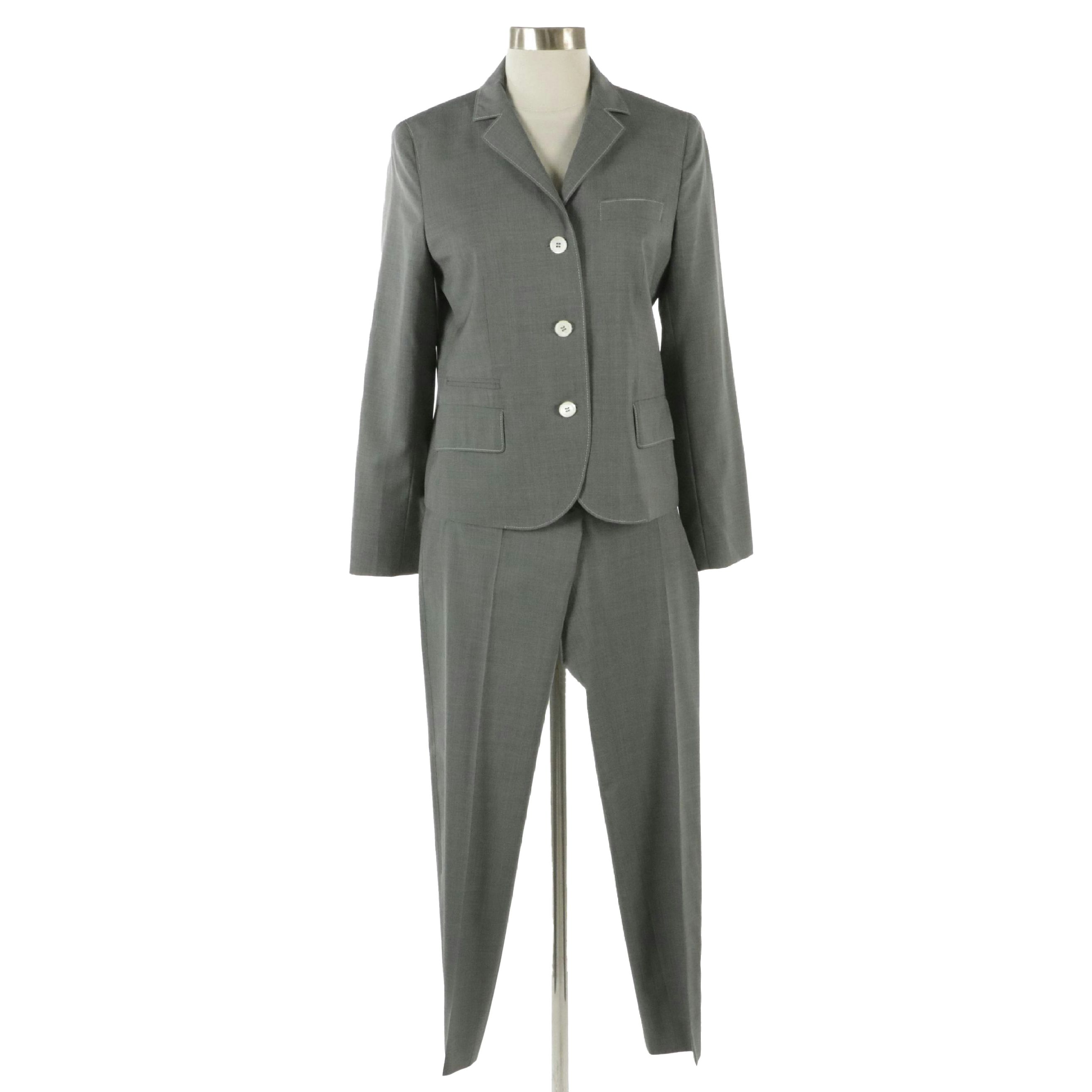 Prada Jacket and Trouser Separates Pants with Contrast Stitching