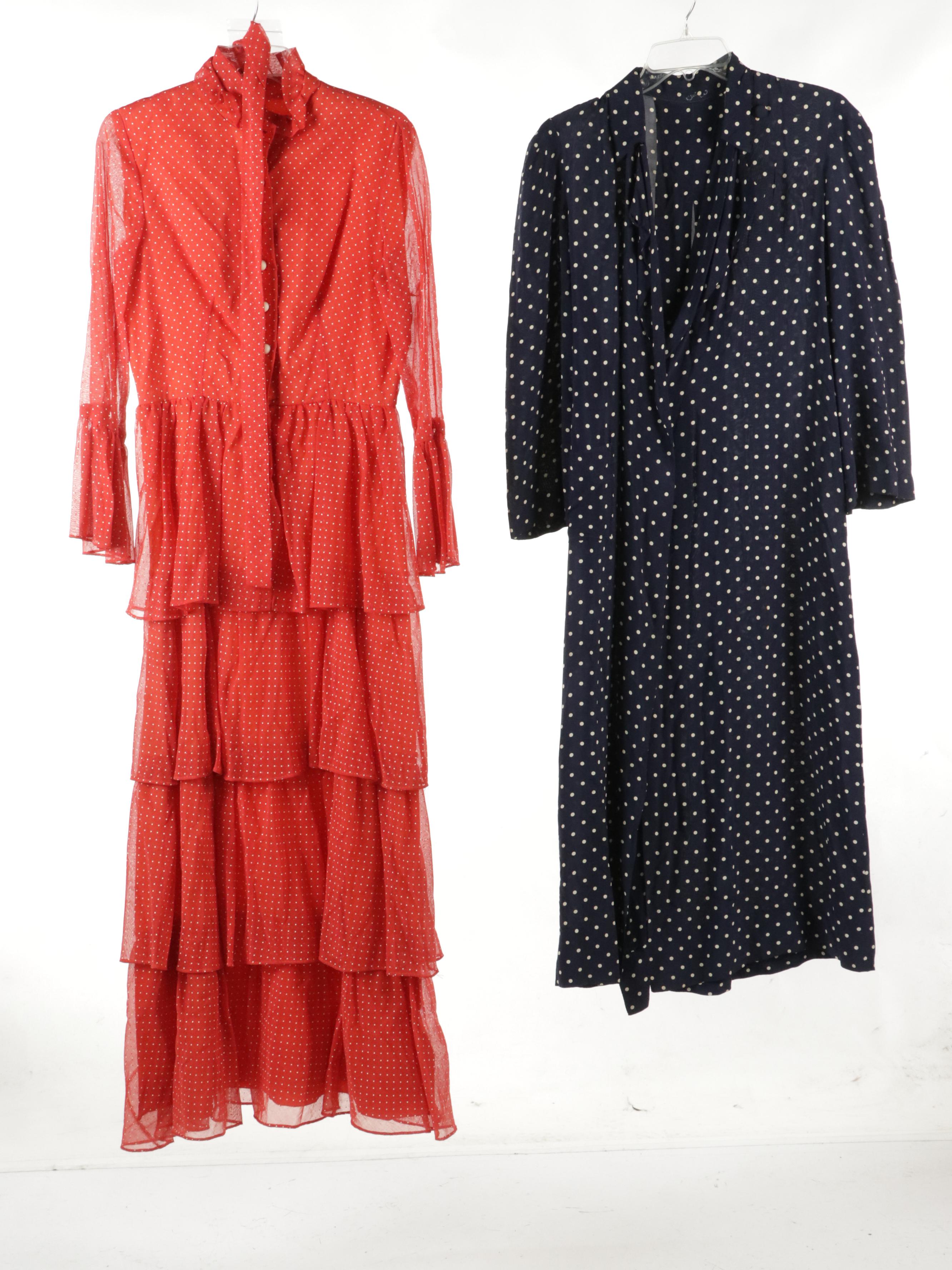 Vintage Ayres Unlimited and Other Maxi Dress with Vintage Mollie Parnis Jumpsuit