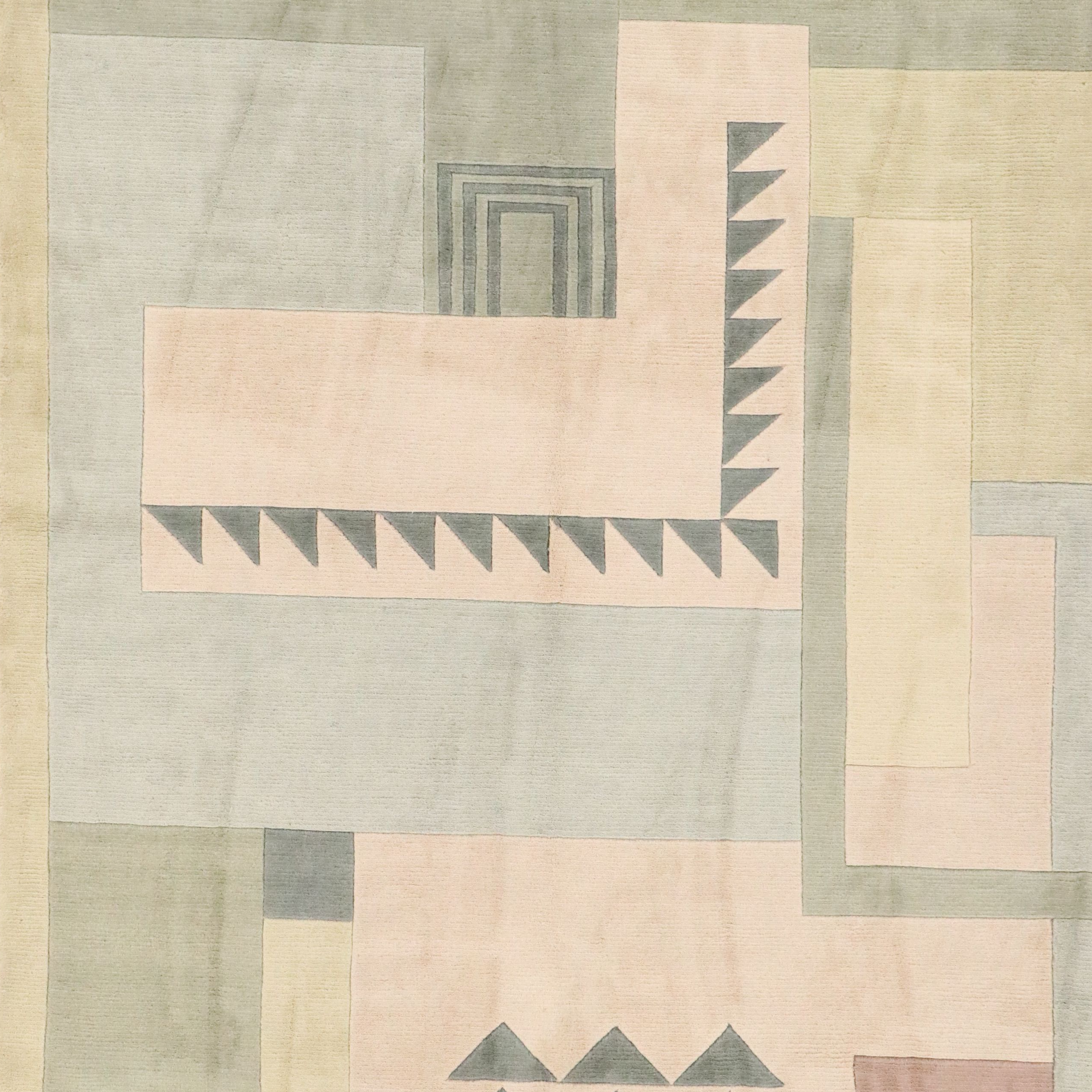 5'6 x 8'4 Hand-Knotted Nepalese Modern Area Rug