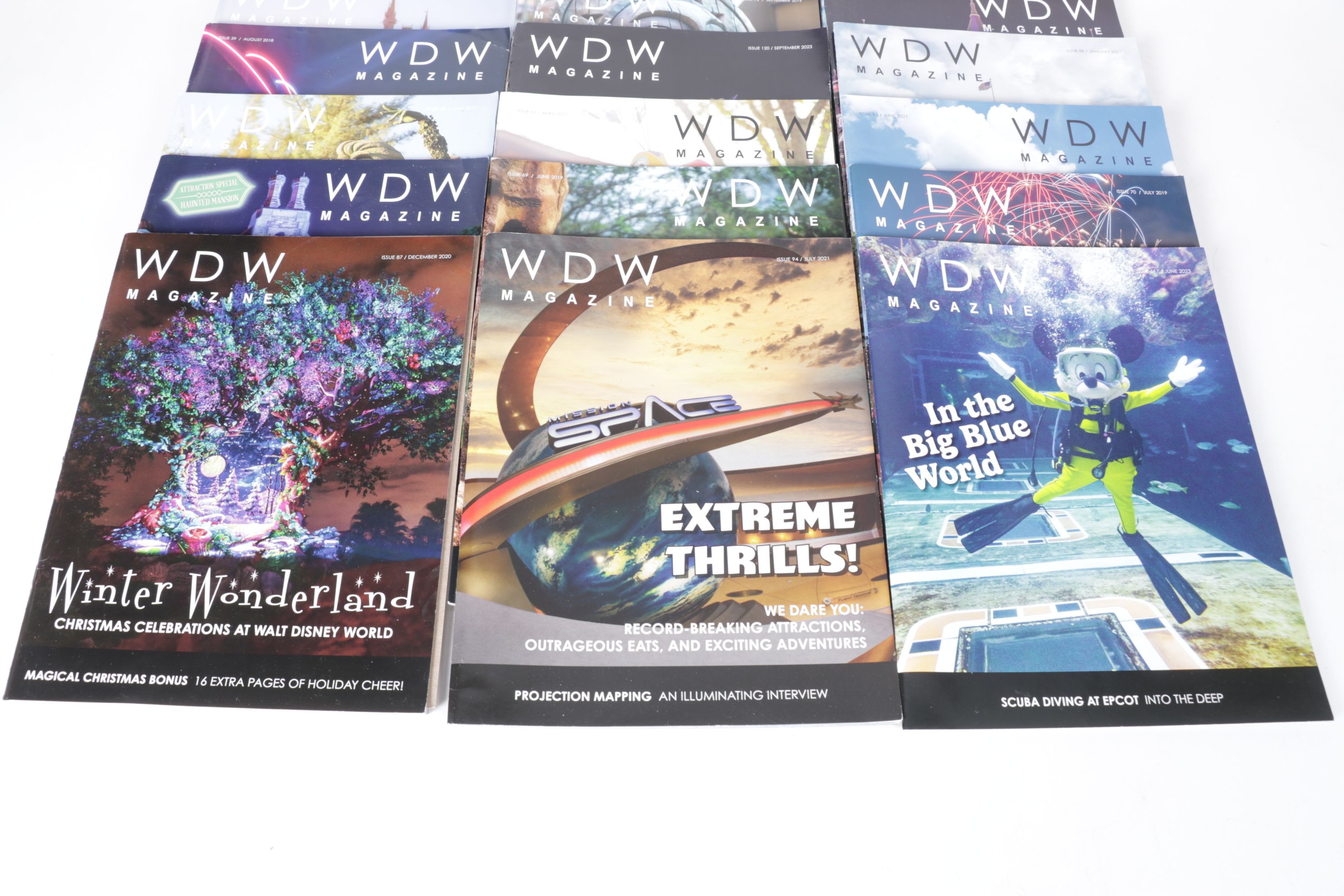 25 Issues of "WDW Magazine", 2019 - 2023