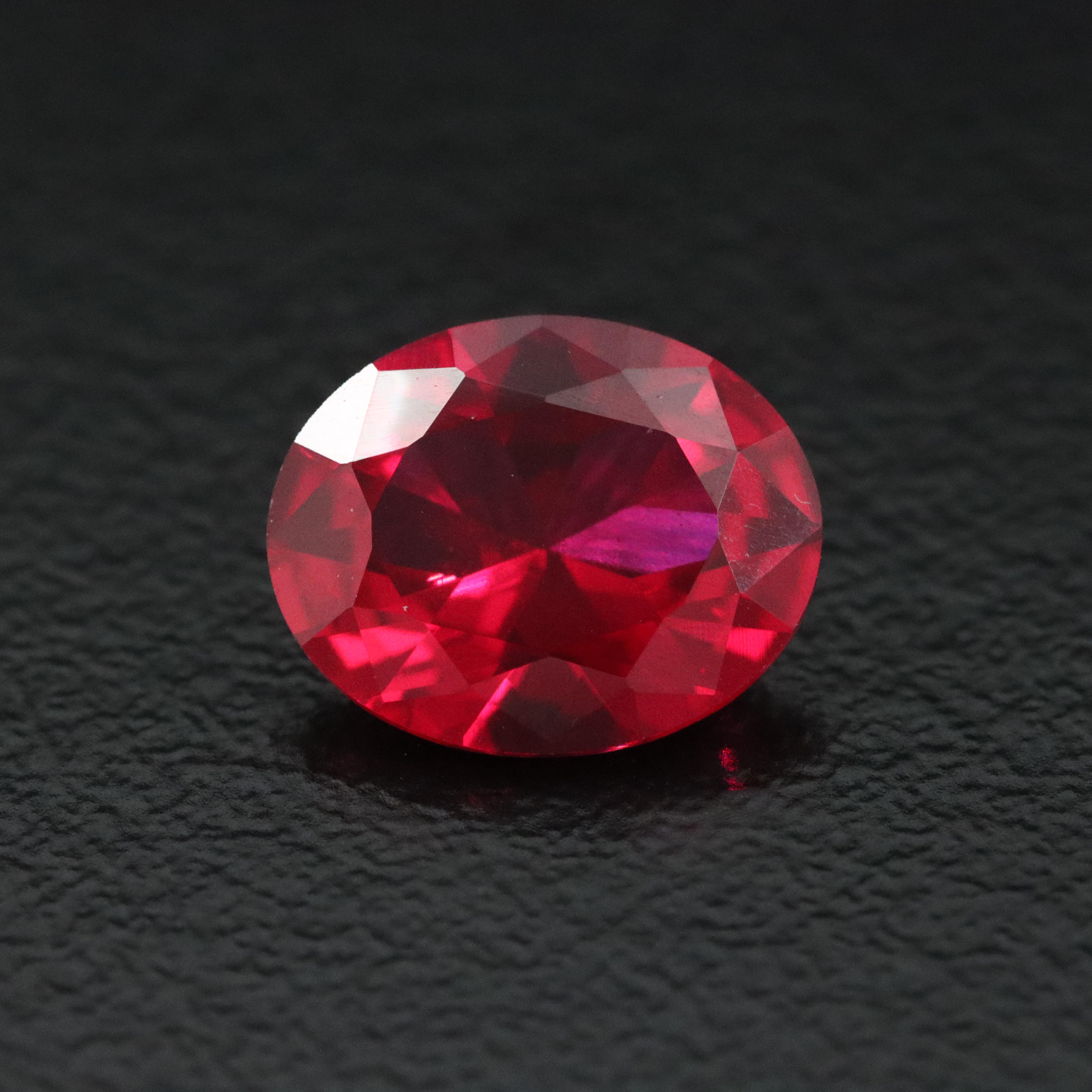 Loose 2.93 CT Lab Grown Ruby