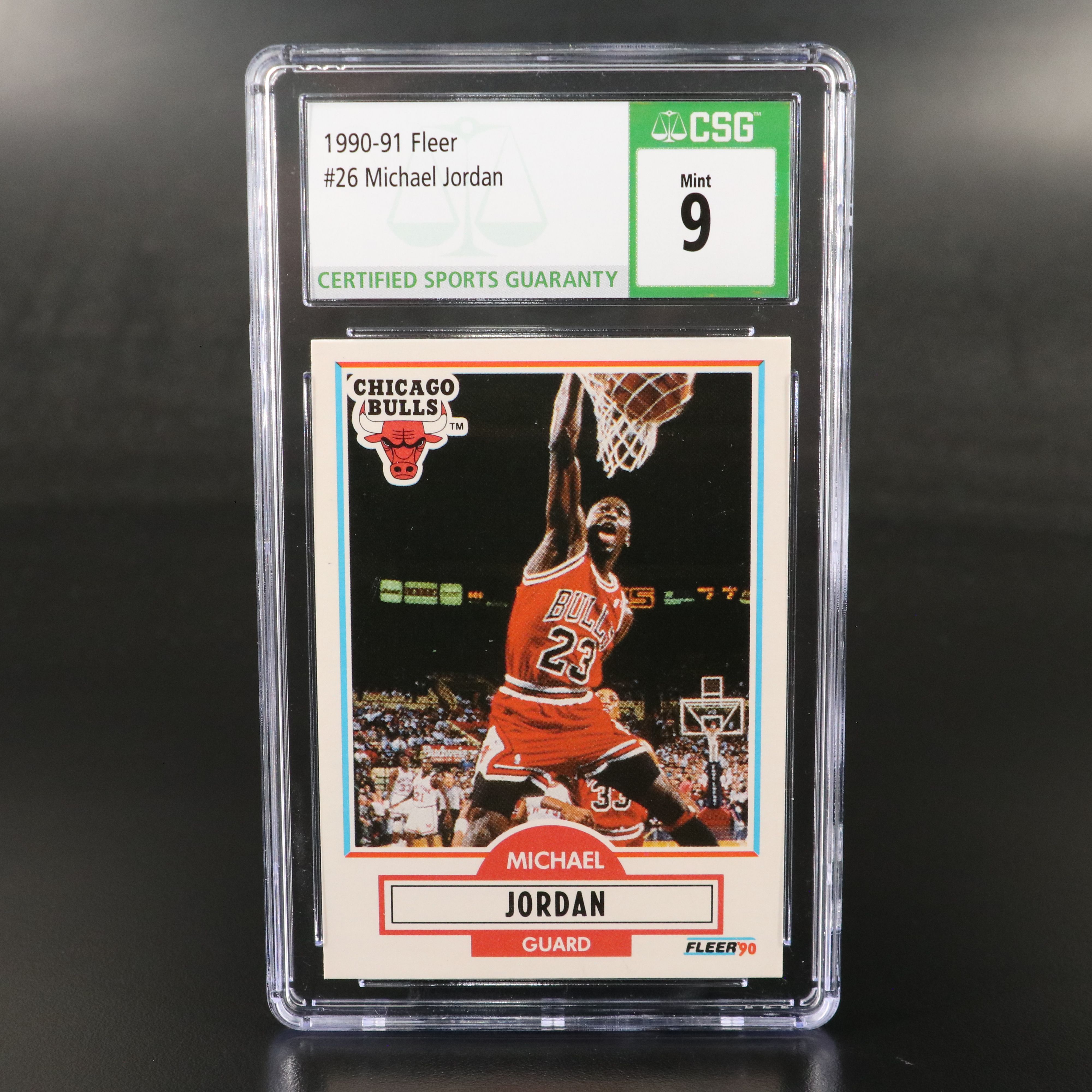 1990-91 Fleer Michael Jordan Chicago Bulls Basketball Card CSG 9
