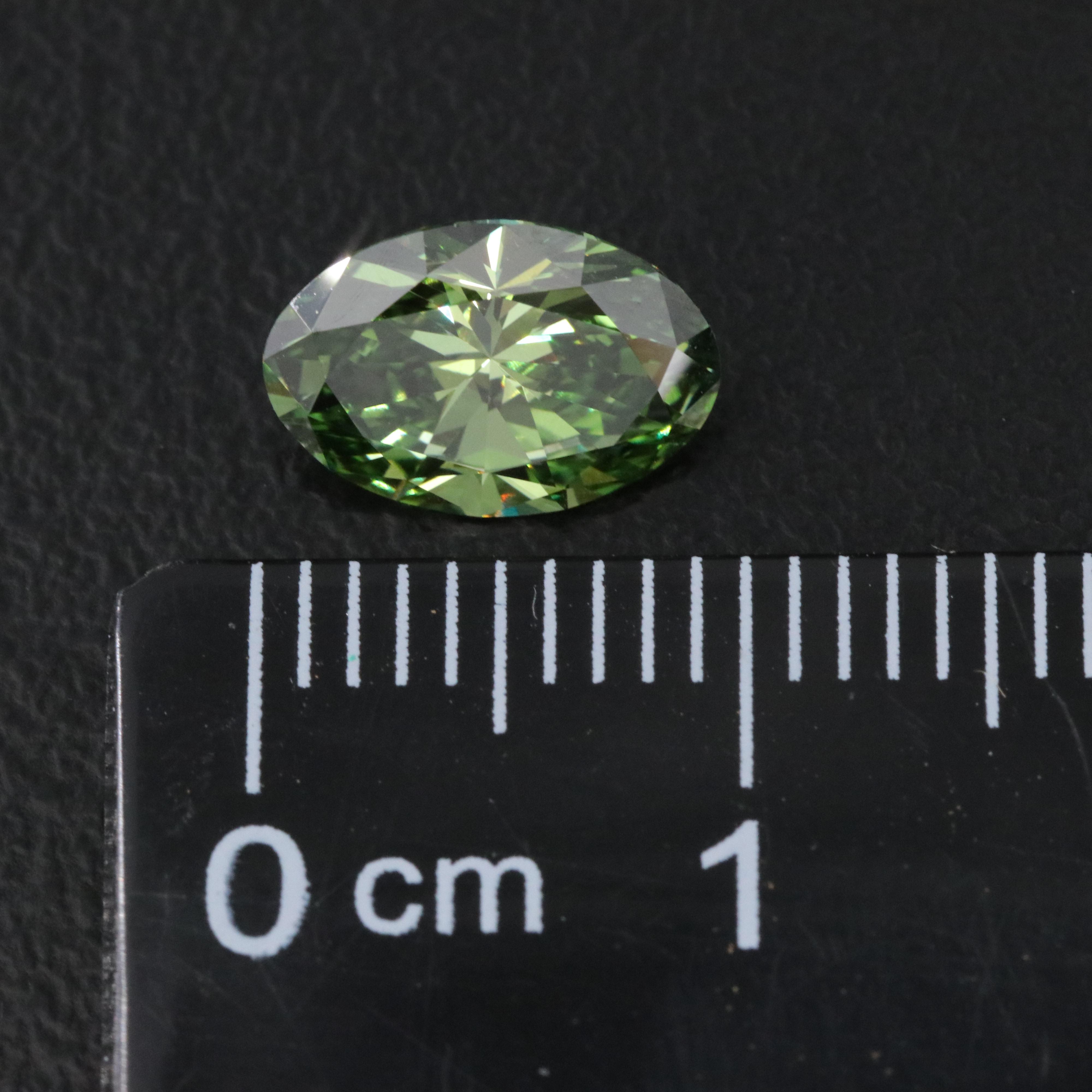 Loose 1.52 CT Lab Grown Fancy Green Diamond with IGI Report
