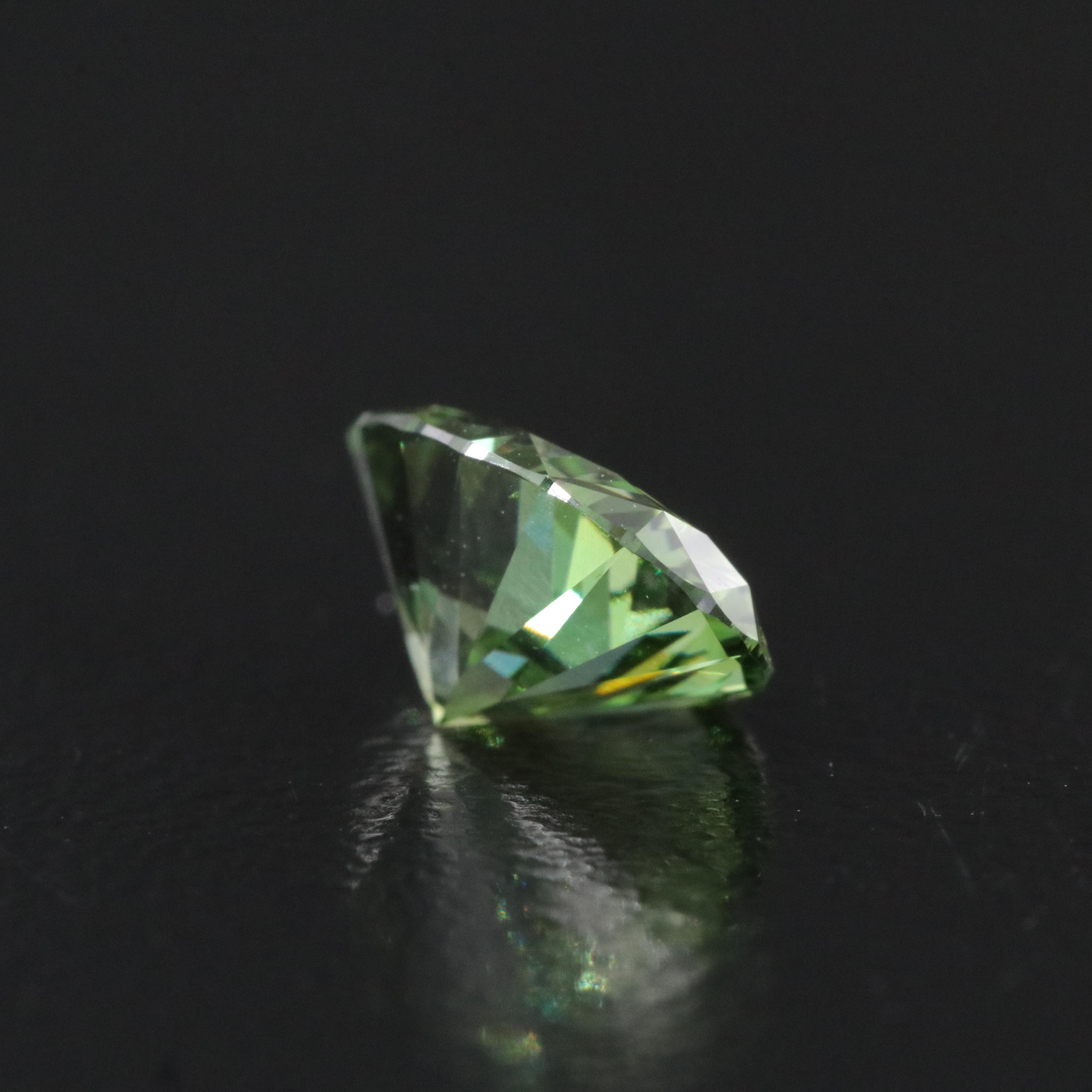 Loose 1.52 CT Lab Grown Fancy Green Diamond with IGI Report