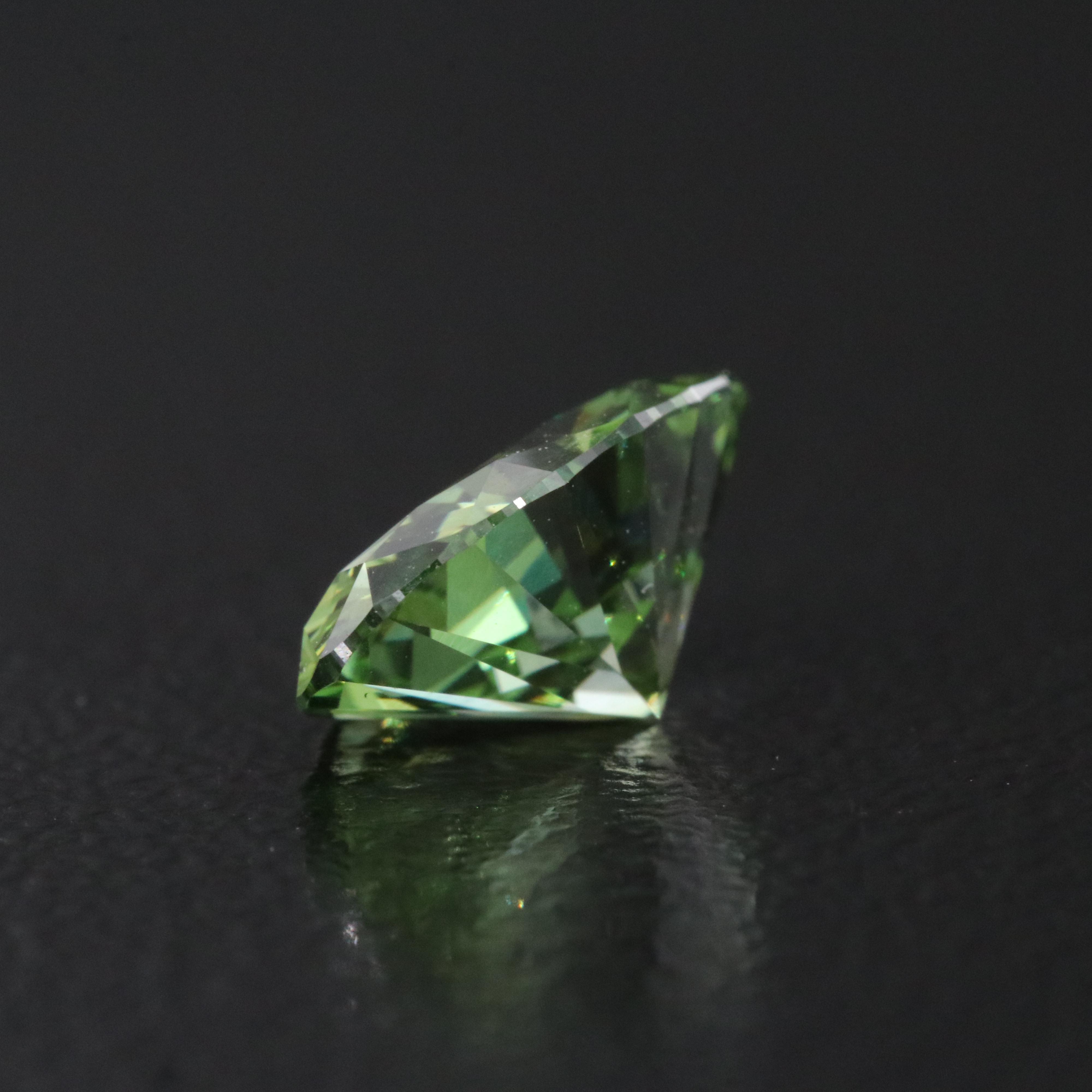 Loose 1.52 CT Lab Grown Fancy Green Diamond with IGI Report