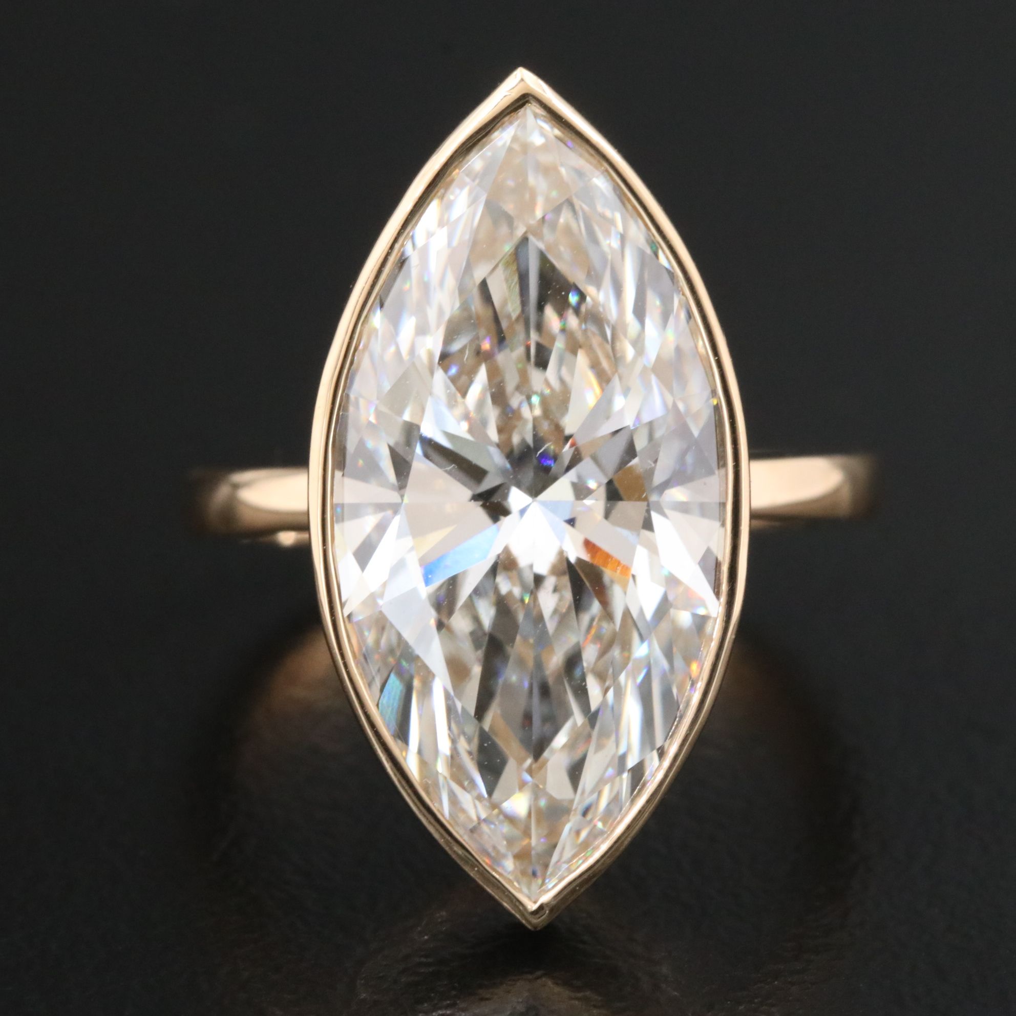 18K 8.16 CT Lab Grown Diamond Solitaire Ring with IGI Report