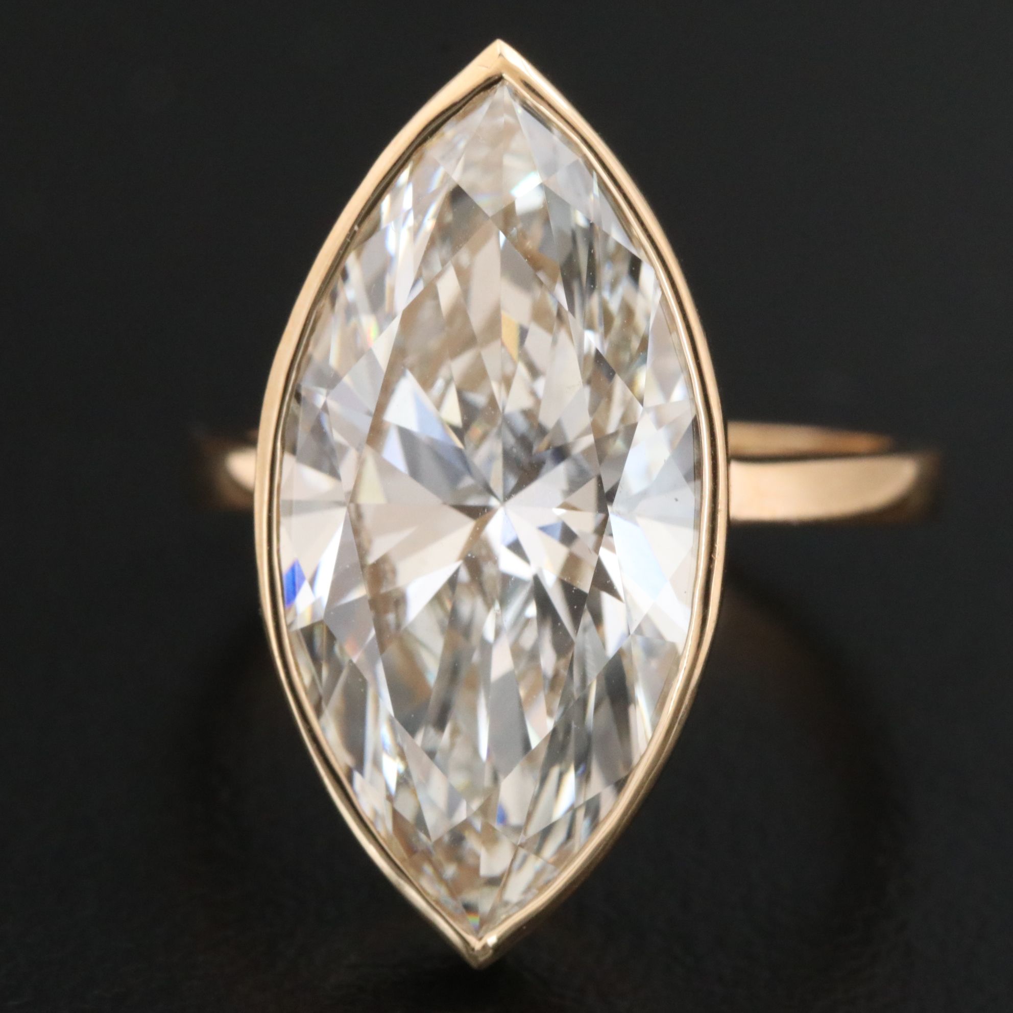 18K 8.16 CT Lab Grown Diamond Solitaire Ring with IGI Report