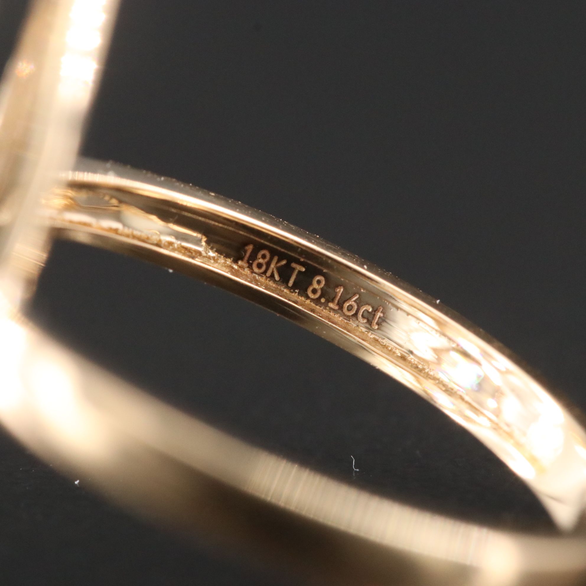 18K 8.16 CT Lab Grown Diamond Solitaire Ring with IGI Report