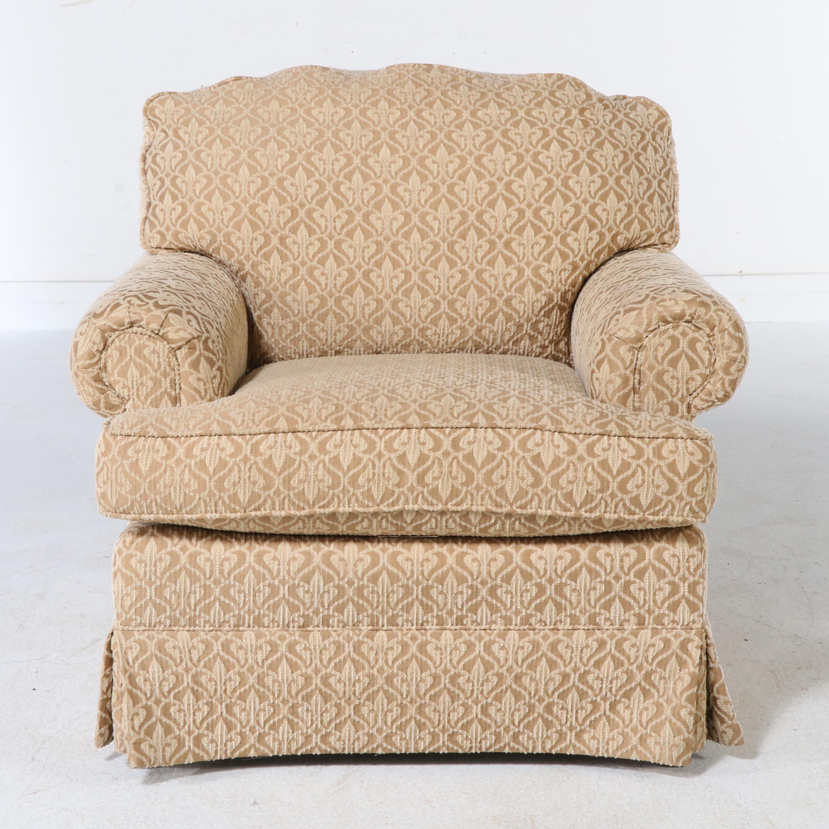 Taylor & King Brocade Upholstered Lounge Chair