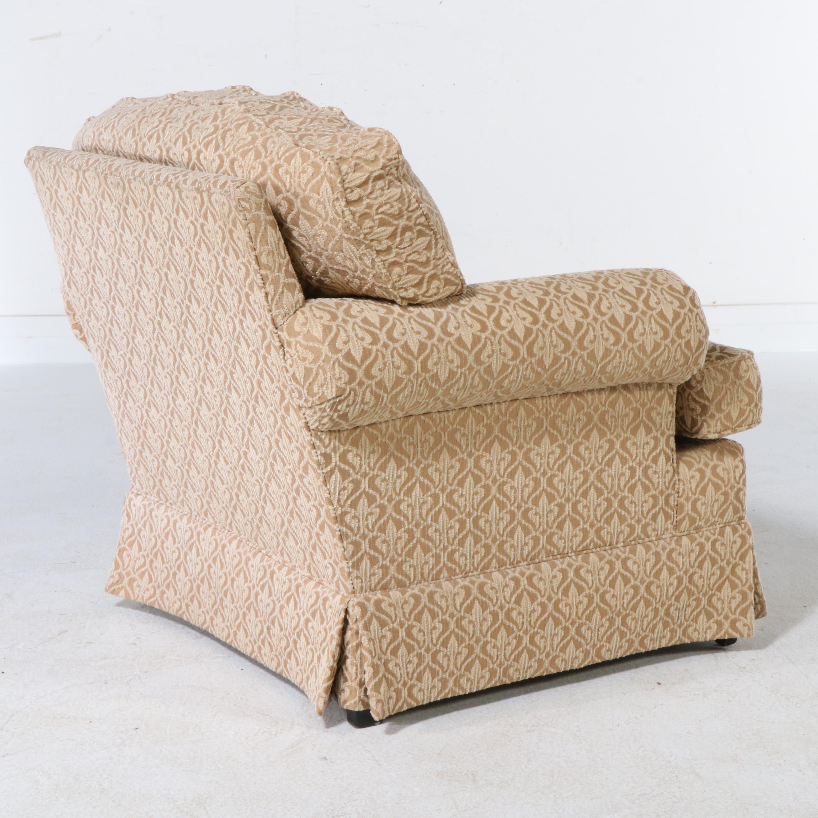 Taylor & King Brocade Upholstered Lounge Chair