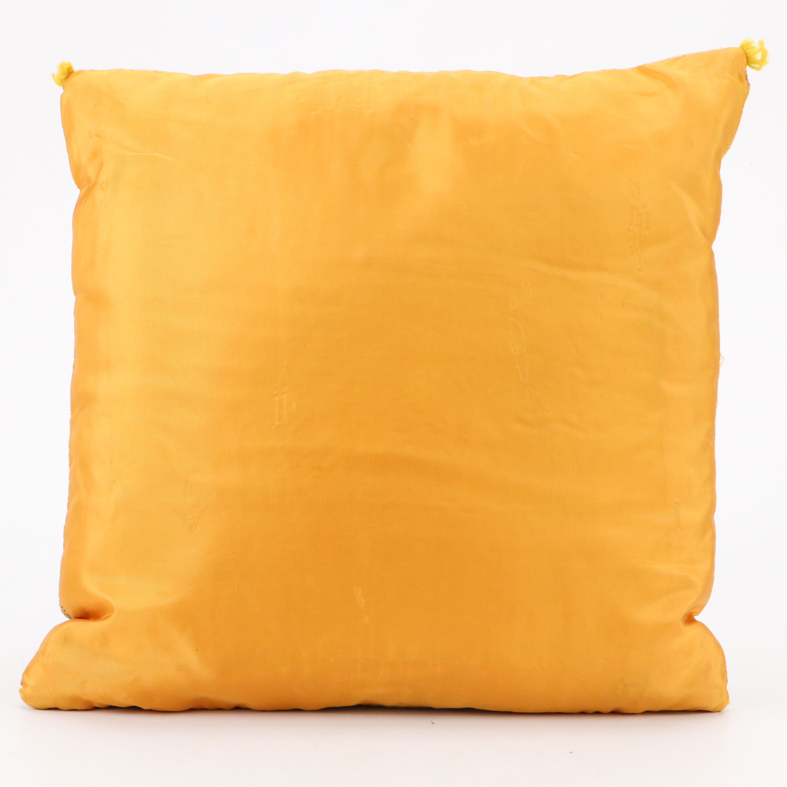 Needlepoint Floral Throw Pillows and Cat Textile Panel, 20th Century