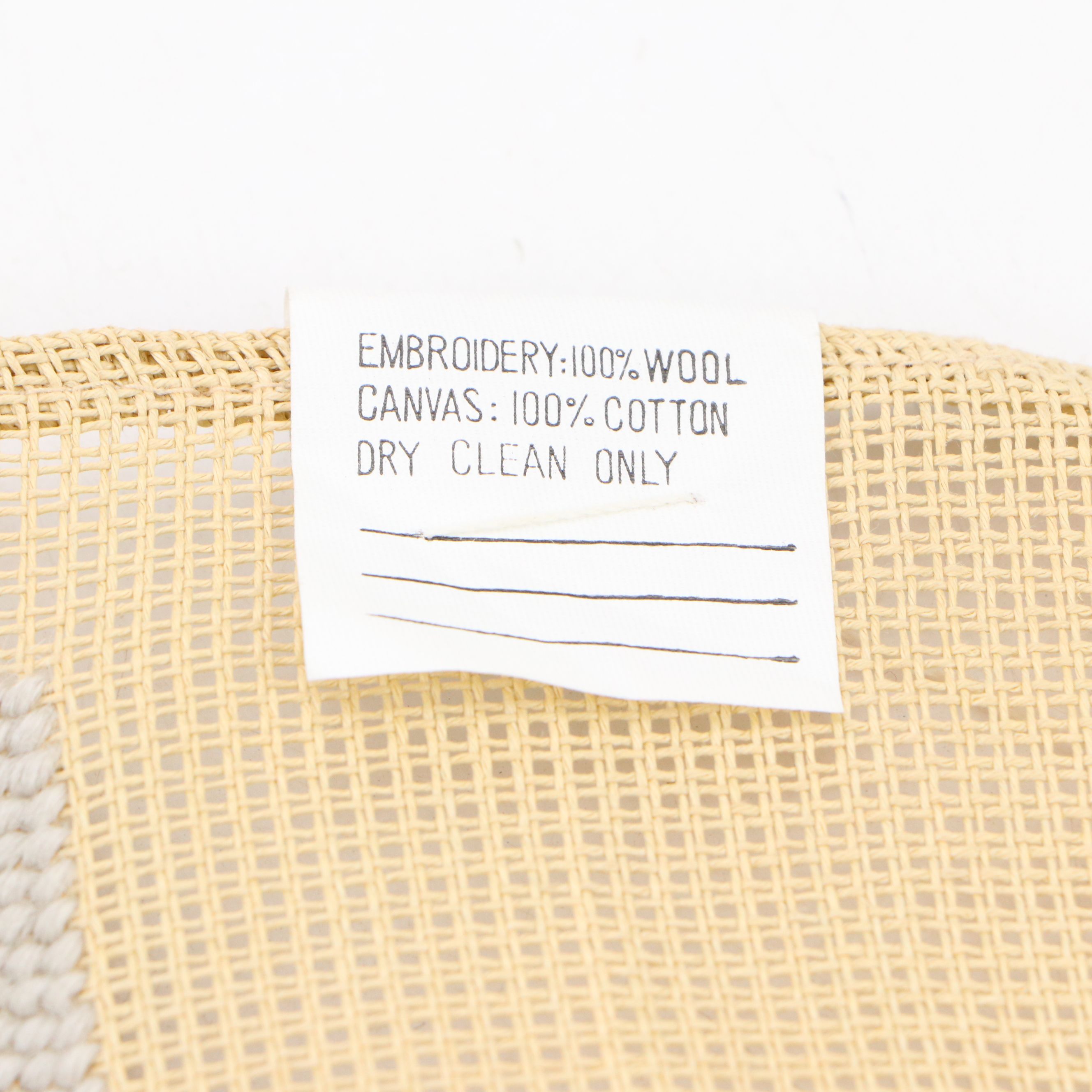 Needlepoint Floral Throw Pillows and Cat Textile Panel, 20th Century