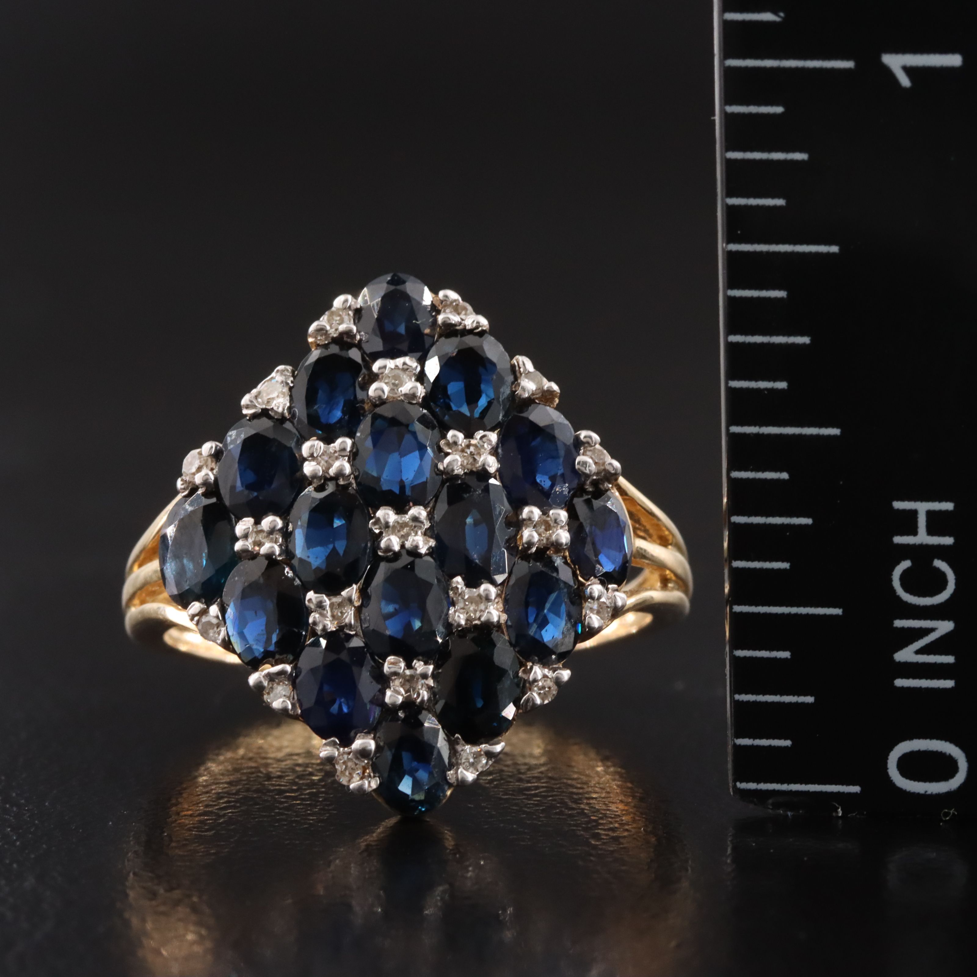 14K Sapphire and Diamond Ring
