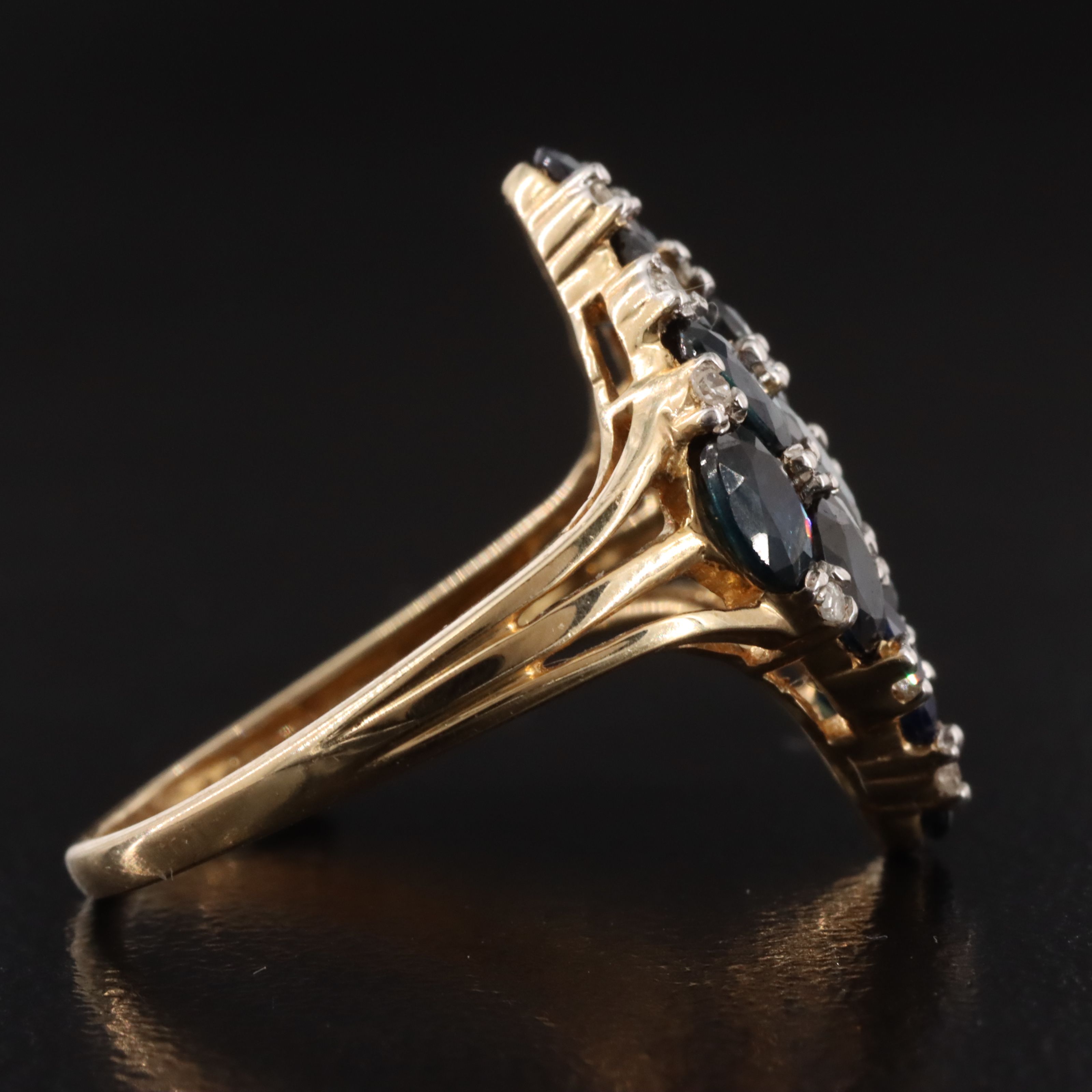 14K Sapphire and Diamond Ring
