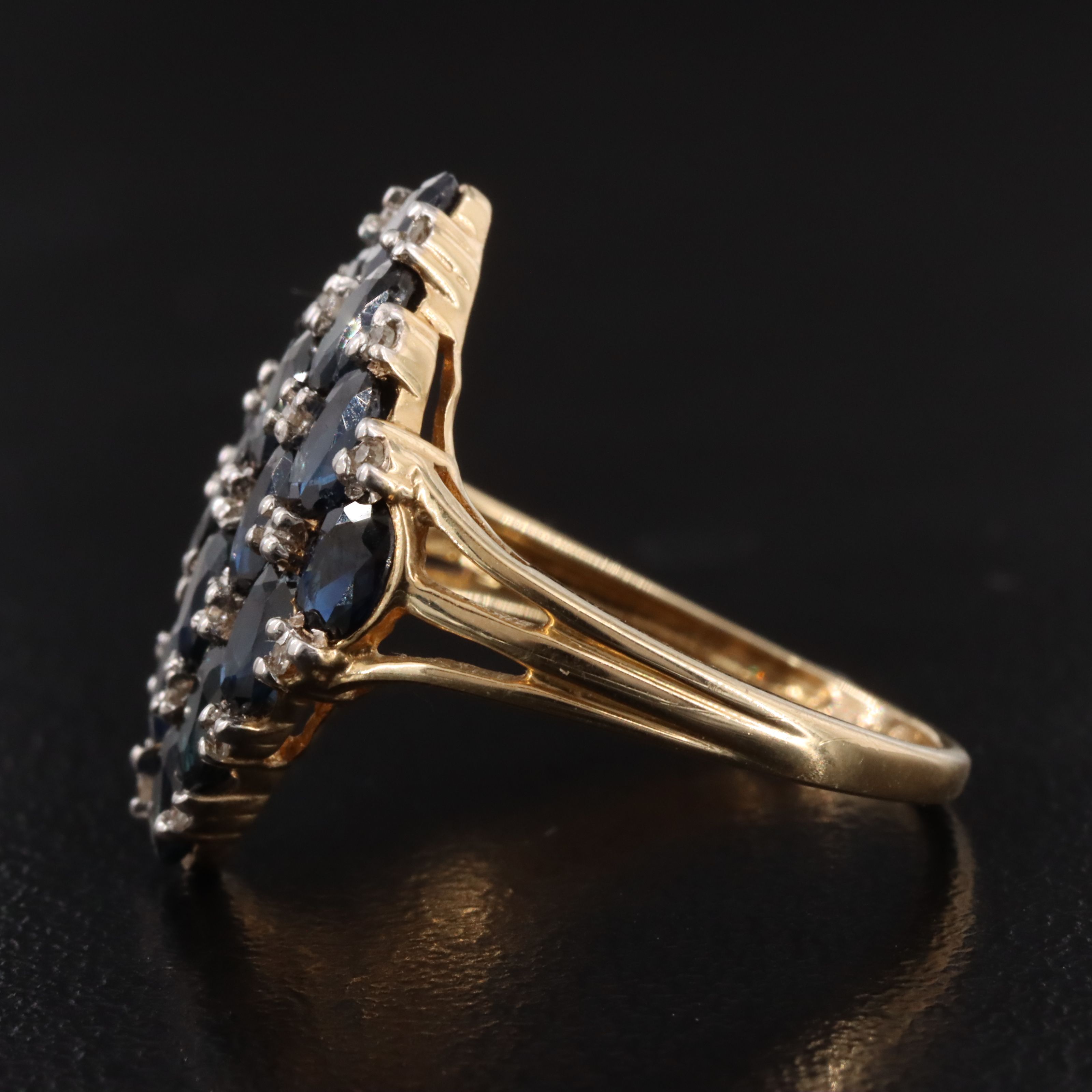 14K Sapphire and Diamond Ring