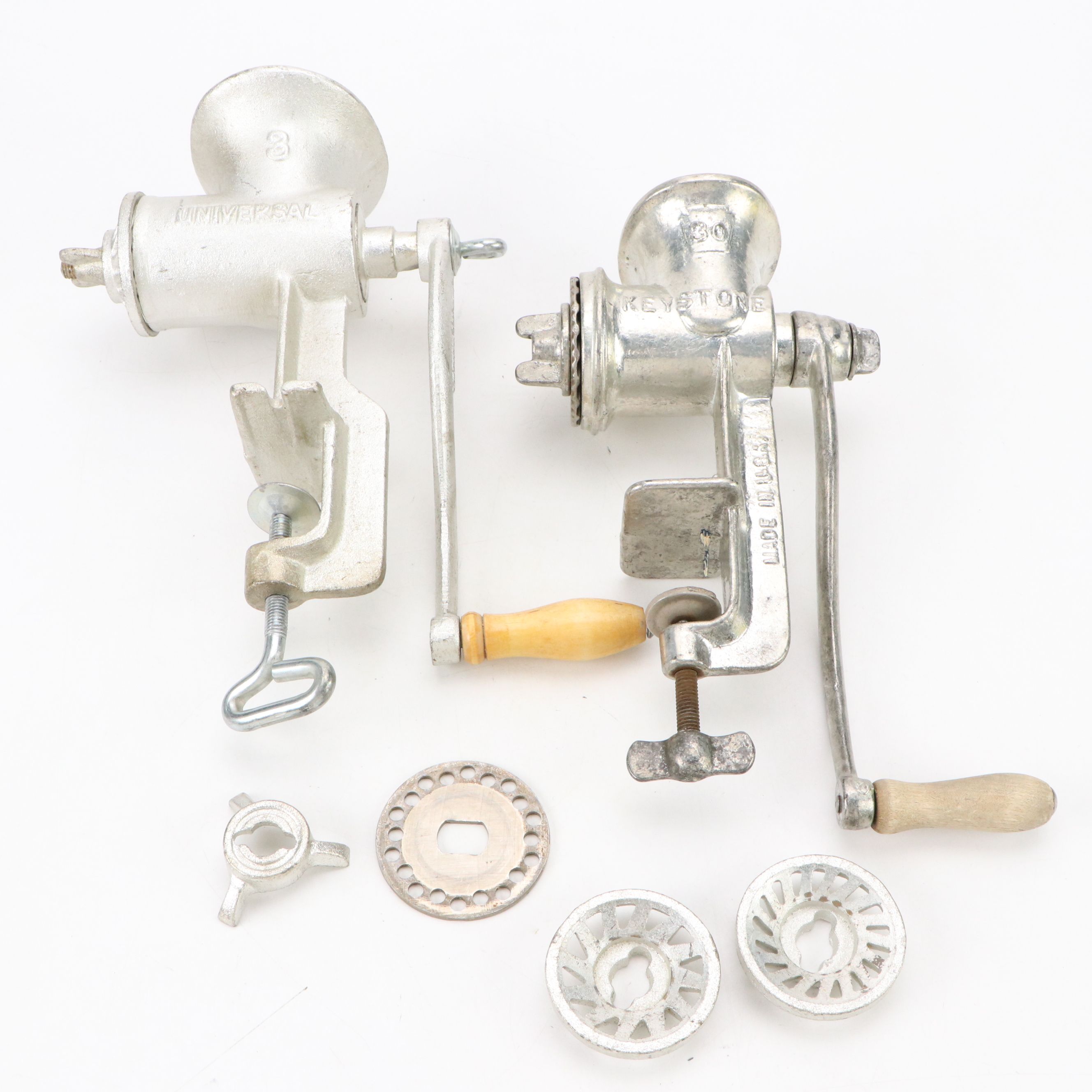 Keystone and Universal Cast Iron Meat Grinders