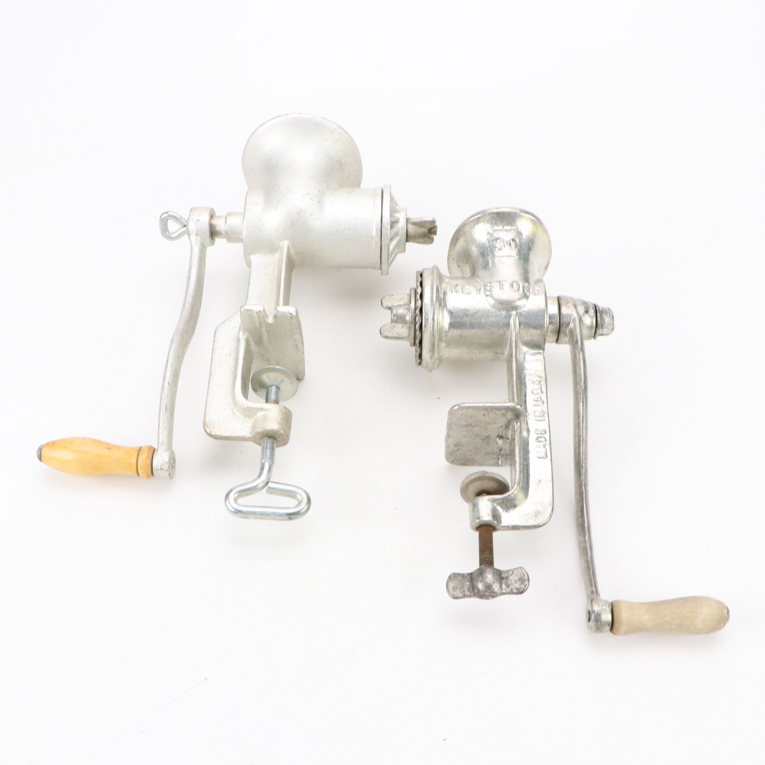 Keystone and Universal Cast Iron Meat Grinders