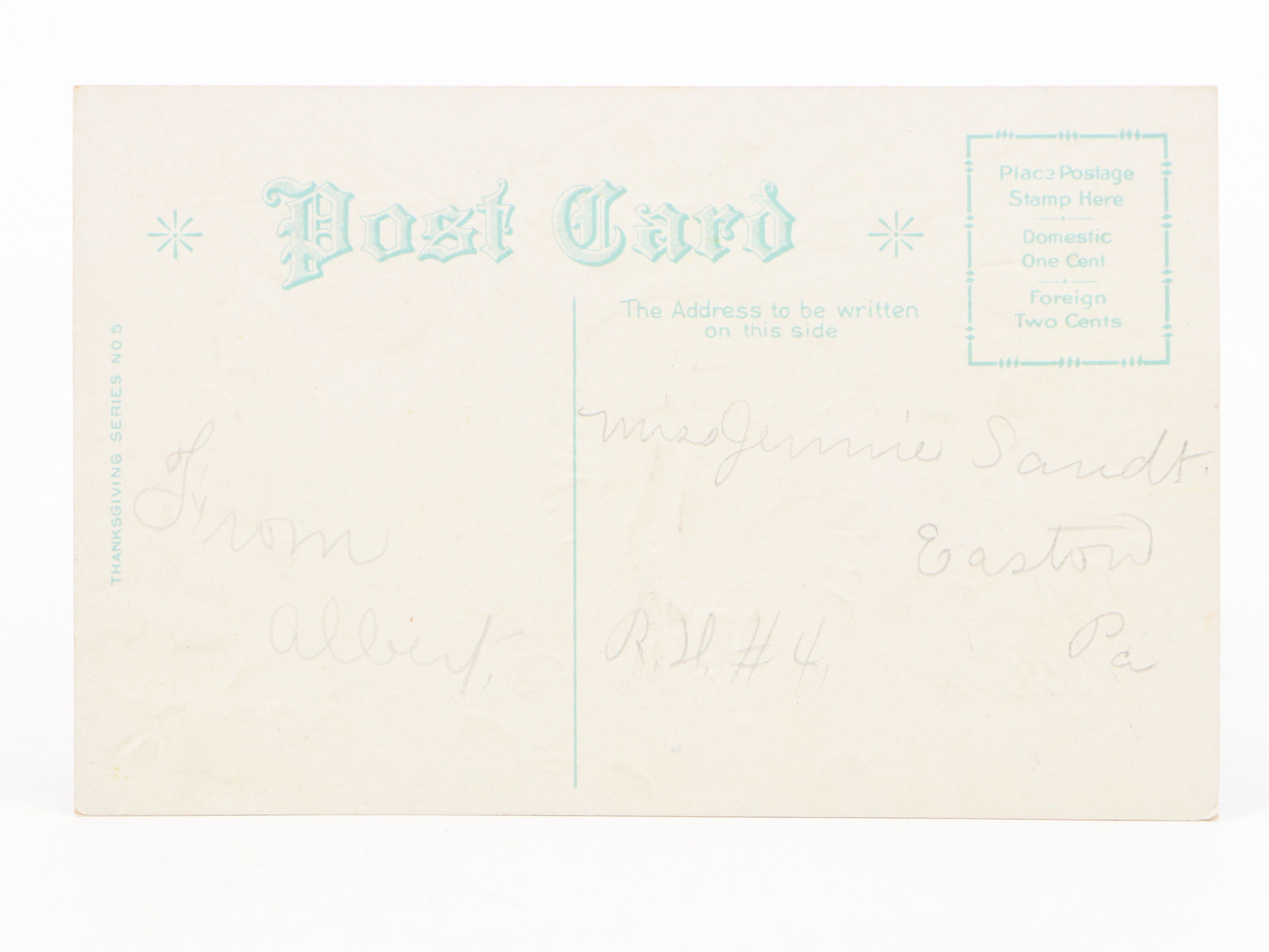 Rachael Tuck & Sons with Other Thanksgiving Postcards, Early 20th Century