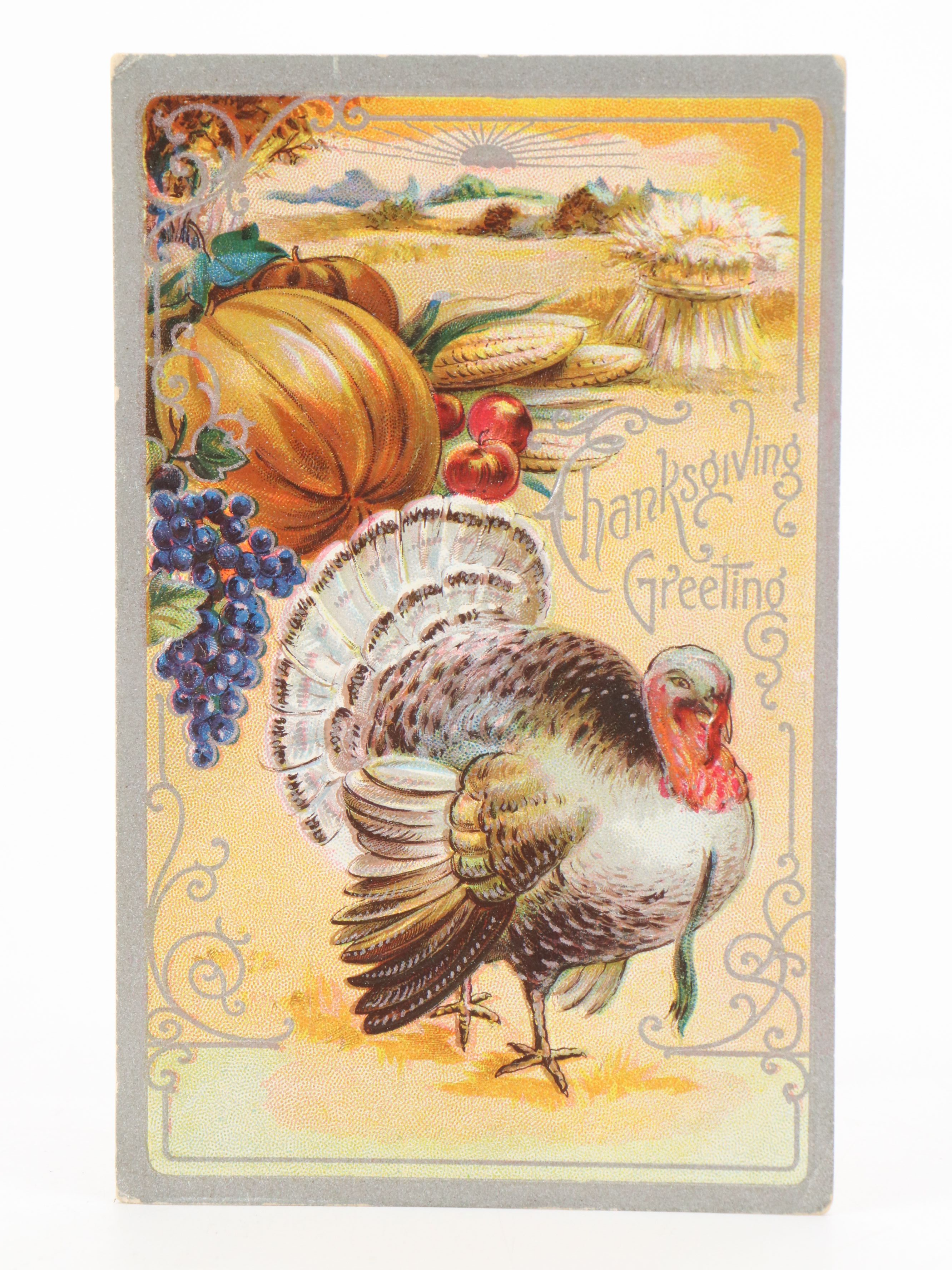 Rachael Tuck & Sons with Other Thanksgiving Postcards, Early 20th Century