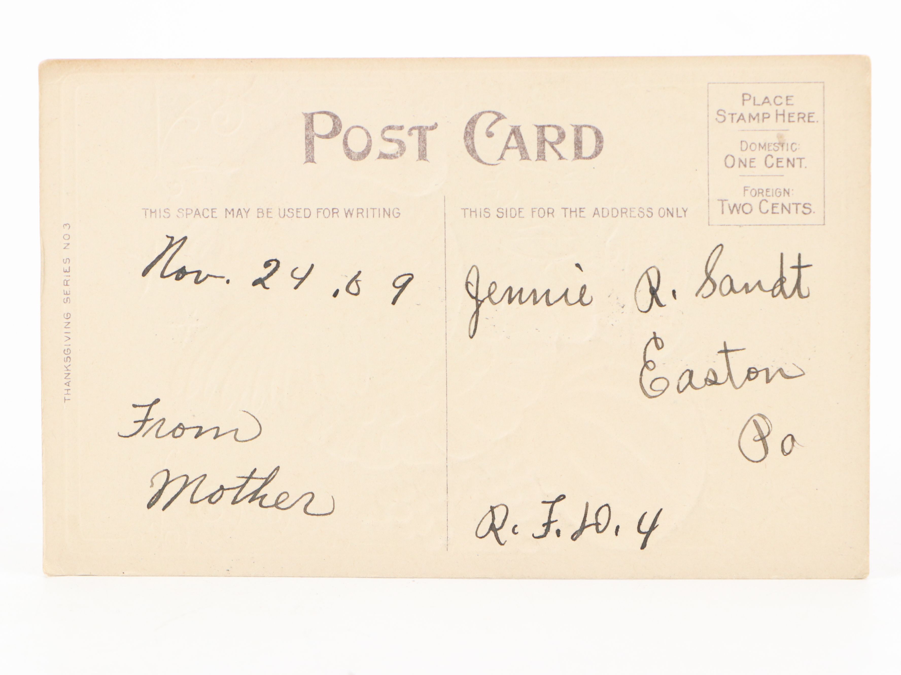 Rachael Tuck & Sons with Other Thanksgiving Postcards, Early 20th Century