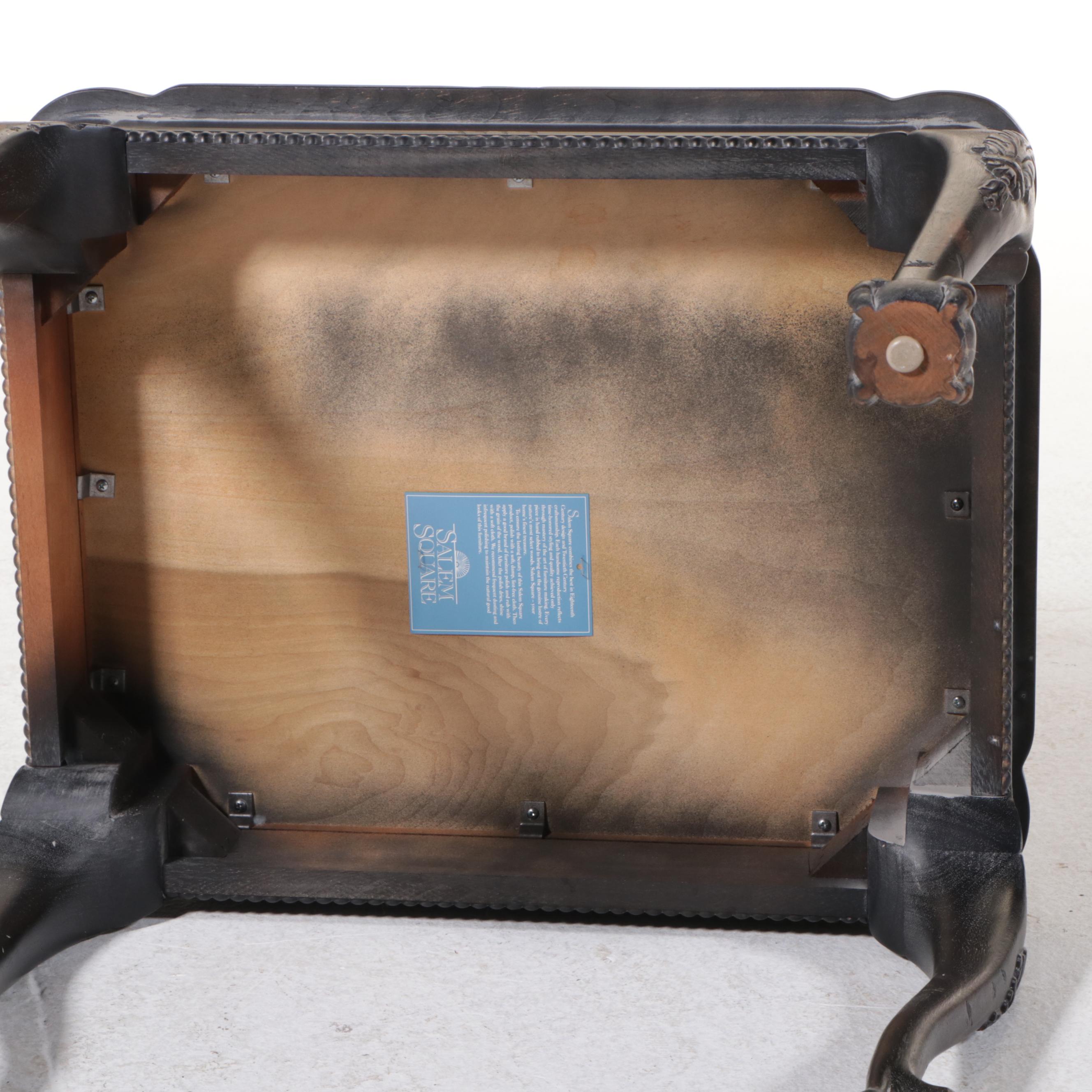 Salem Square Chippendale Style Painted Wood End Table, Late 20th Century