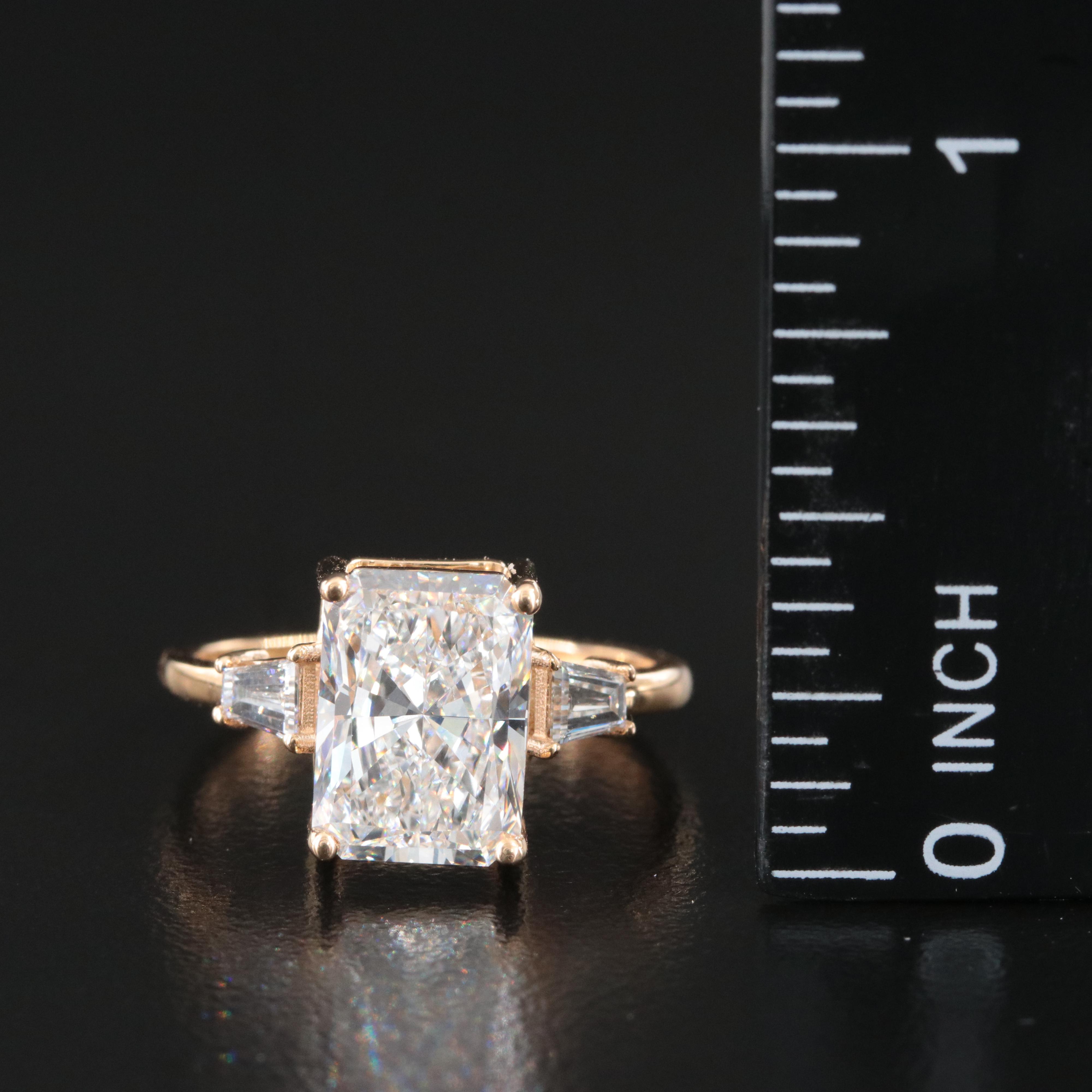 18K 3.22 CTW Lab Grown Diamond Ring with IGI Report