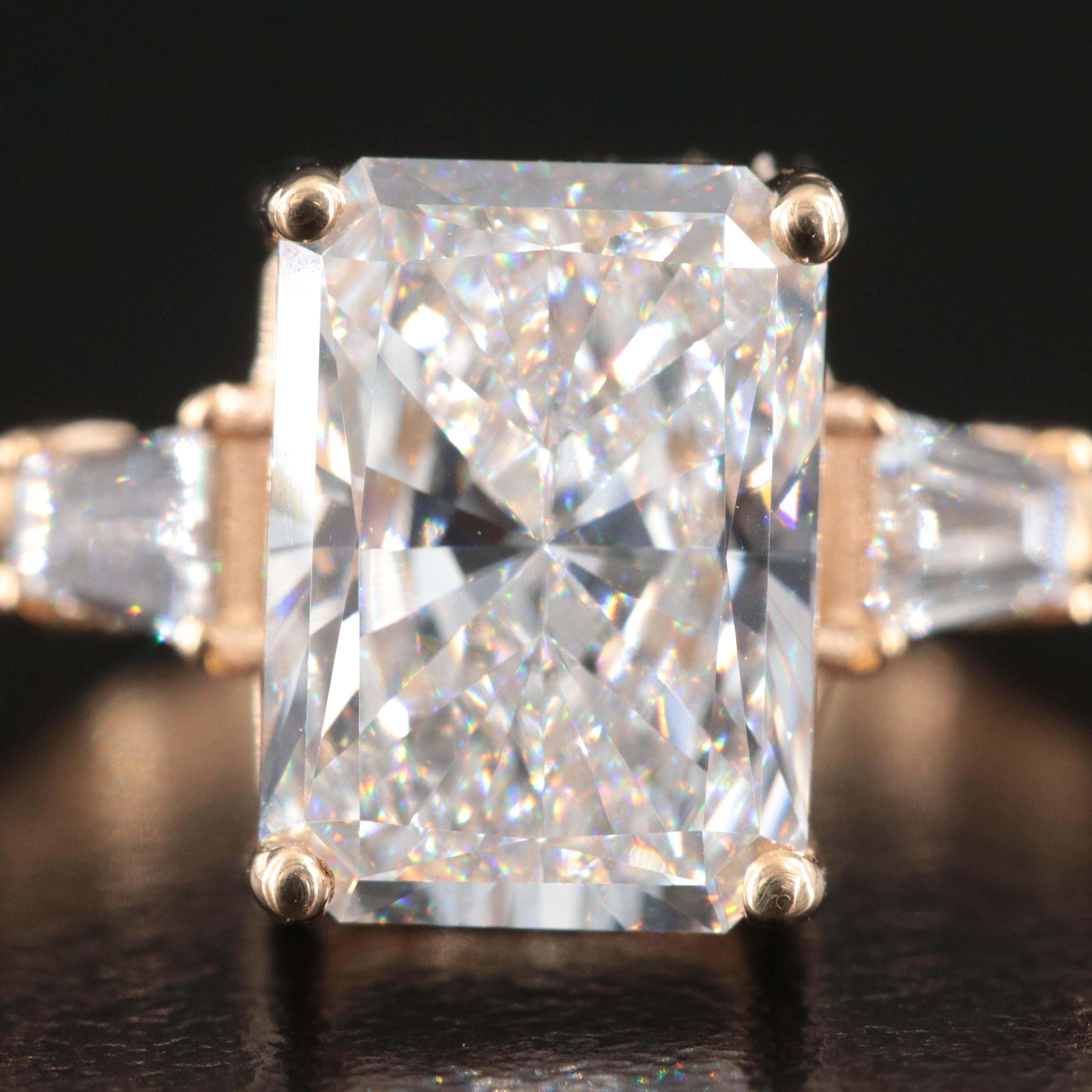 18K 3.22 CTW Lab Grown Diamond Ring with IGI Report