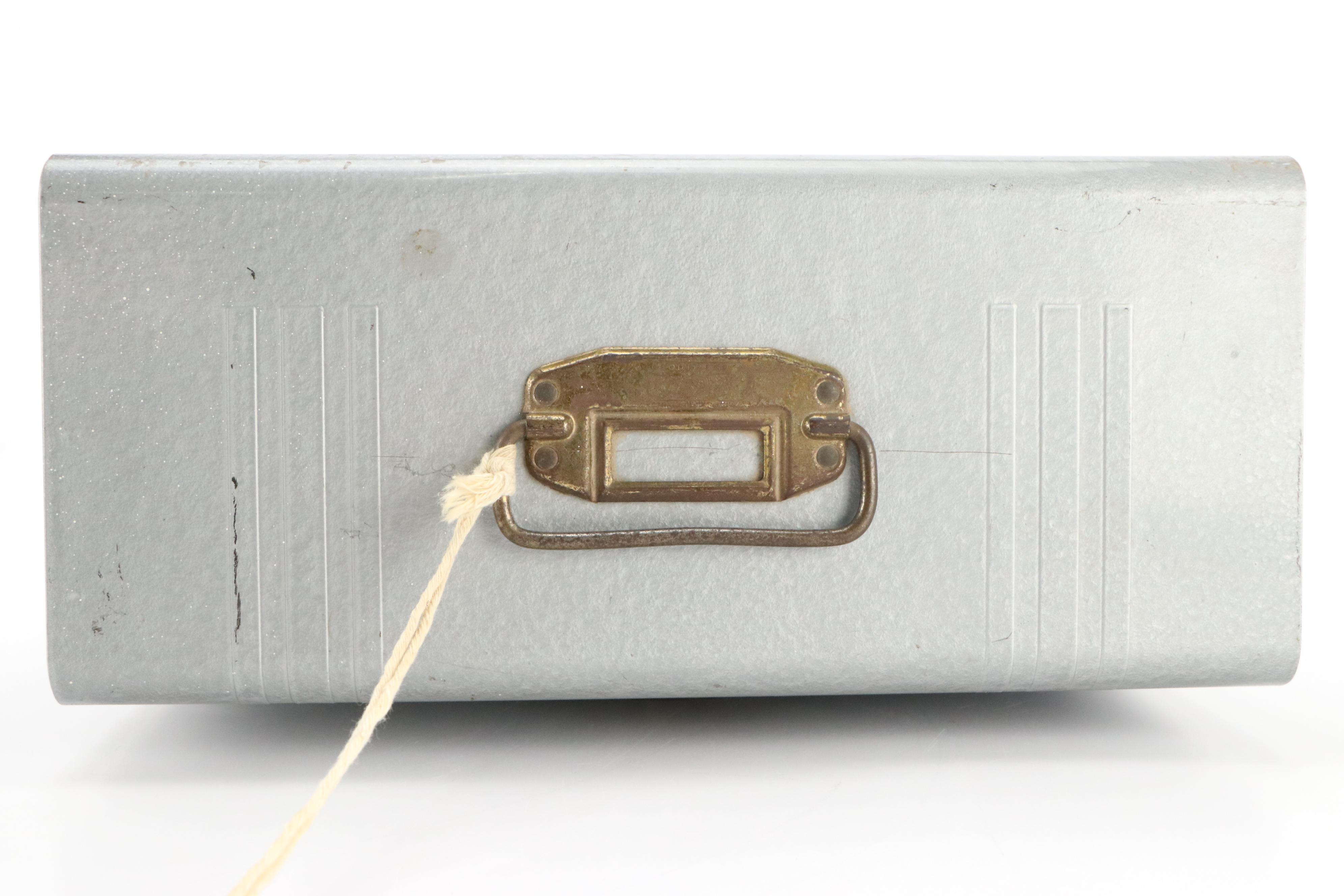 Goodfrend Metal Filing Box with Key and Vintage Bernz-O-Matic Toolbox