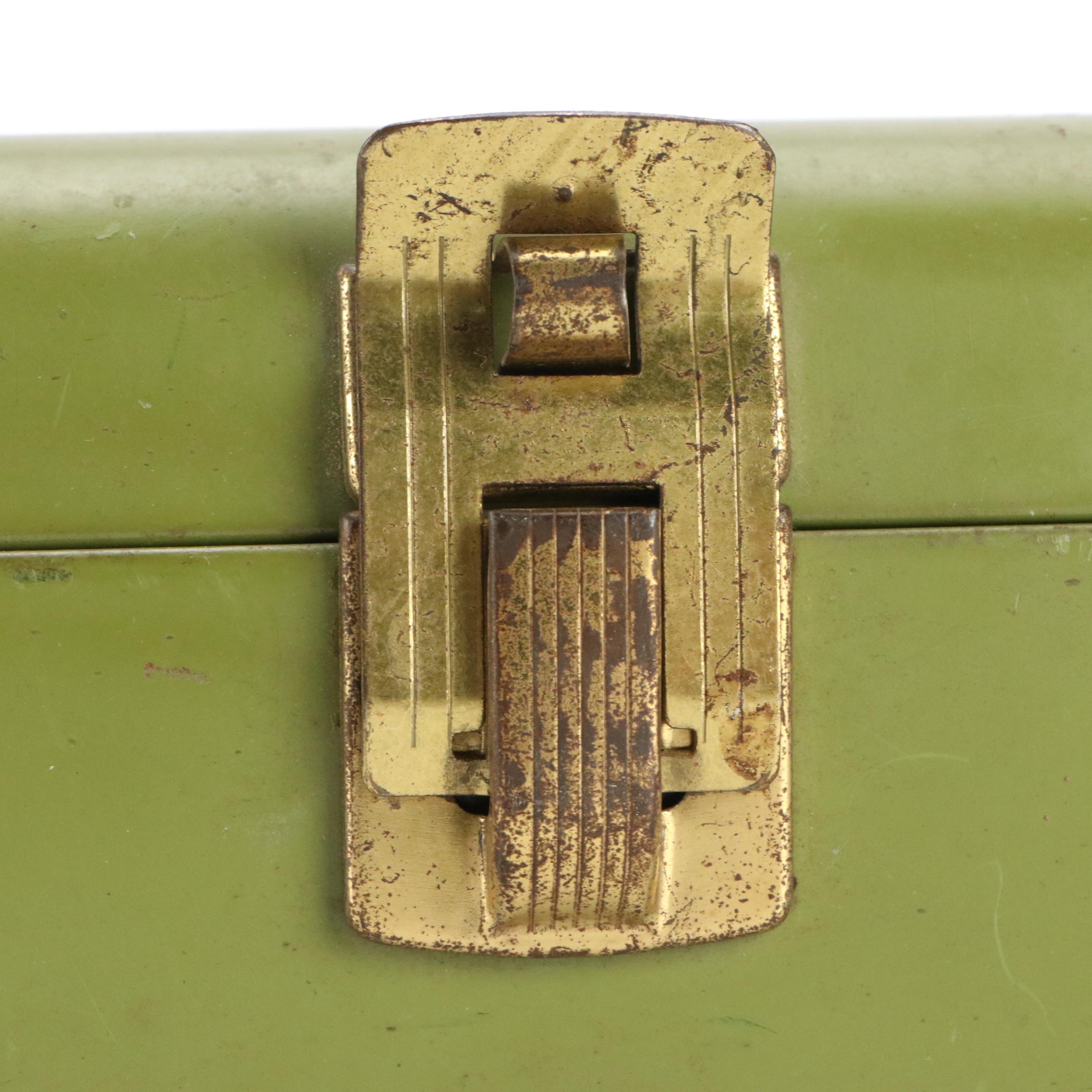 Goodfrend Metal Filing Box with Key and Vintage Bernz-O-Matic Toolbox