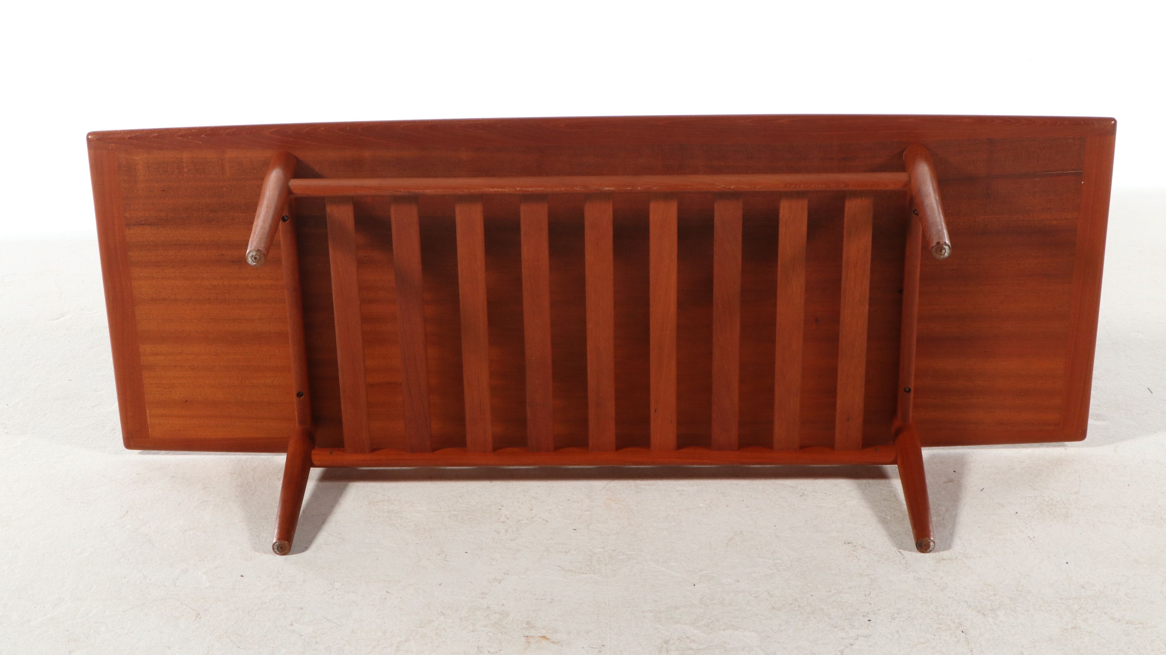 Grete Jalk for Glostrup Danish Modern Teak Surfboard Coffee Table, Late 20th C.