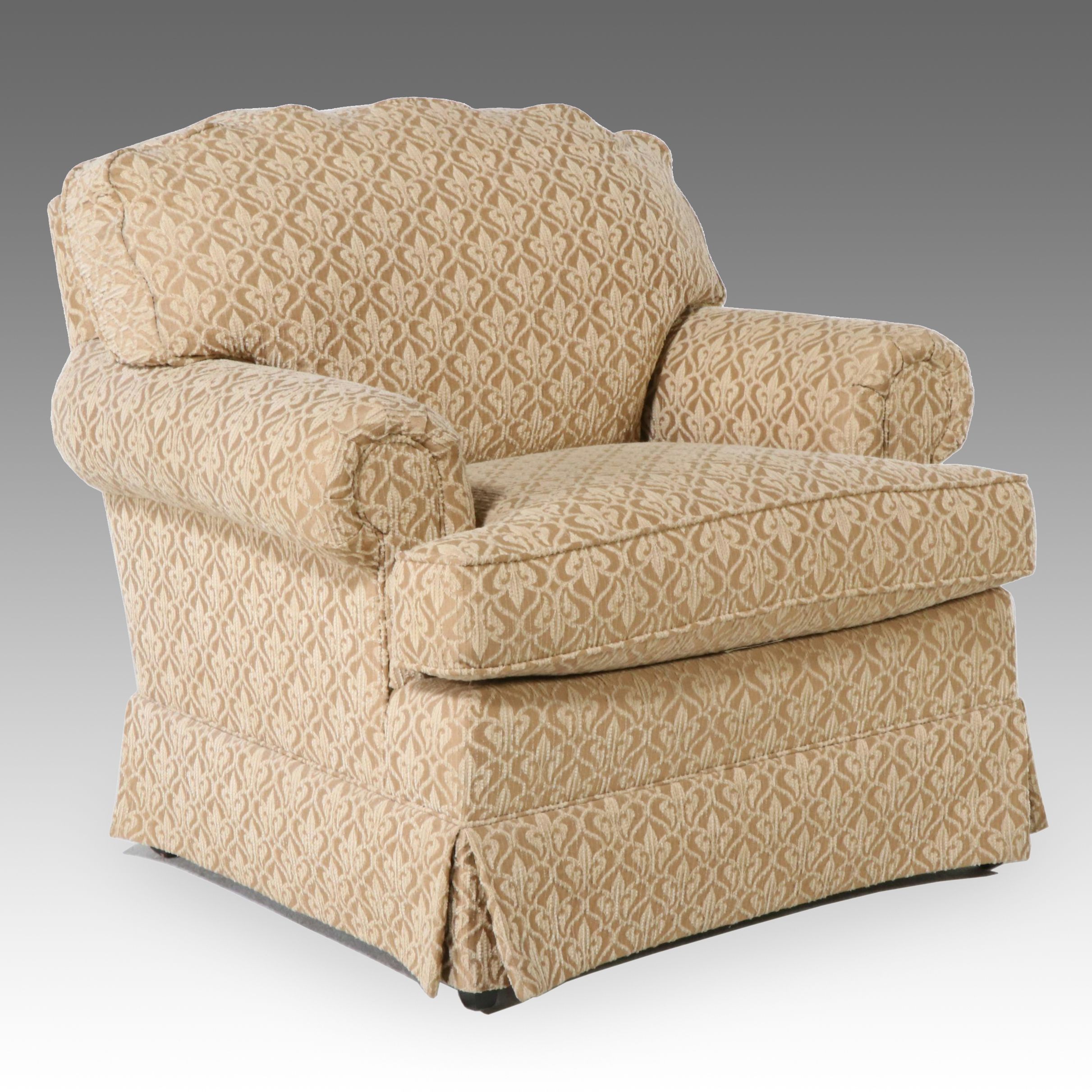 Taylor & King Brocade Upholstered Lounge Chair