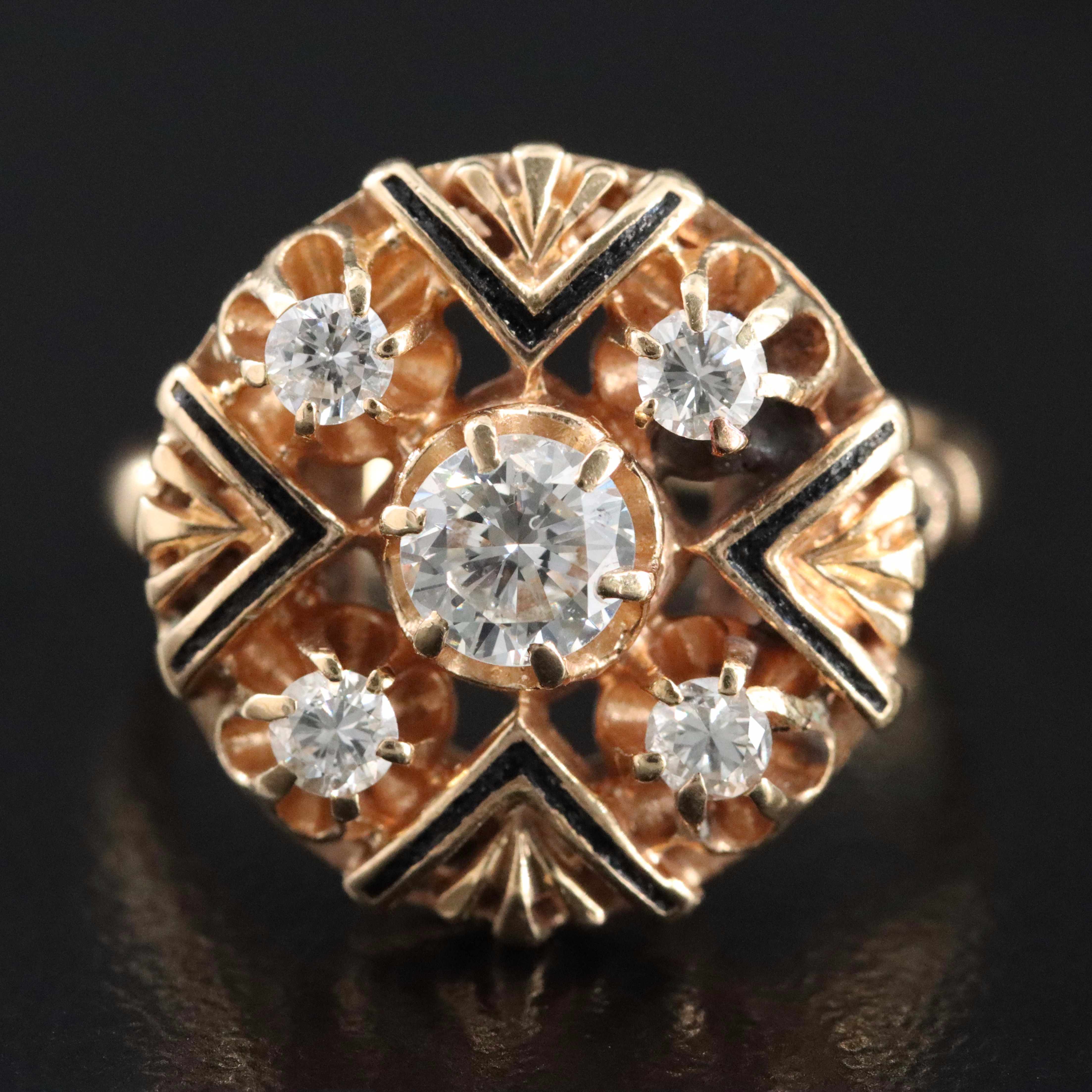 Vintage 14K 0.53 CTW Diamond Ring