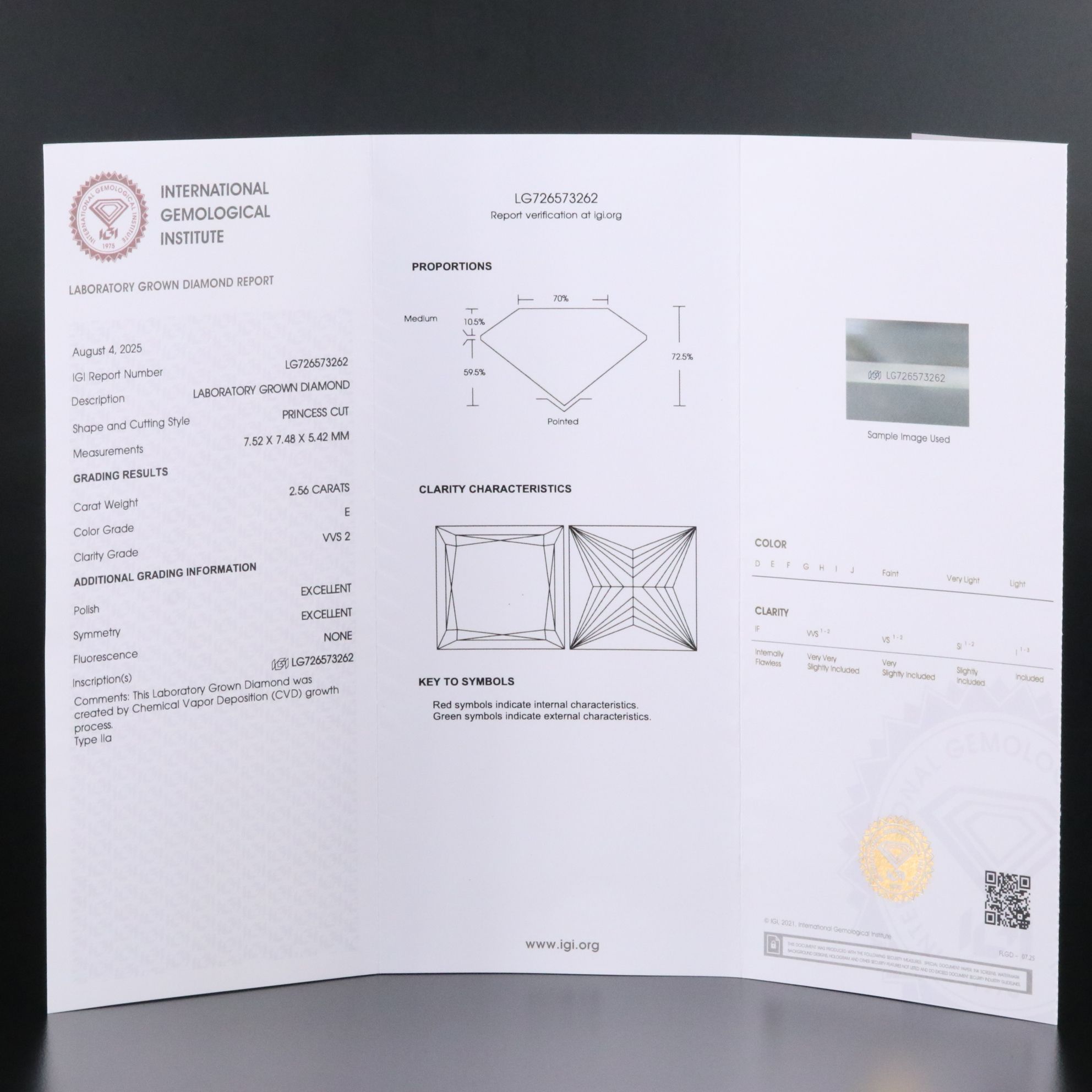 18K 2.94 CTW Lab Grown Diamond Ring with IGI Report