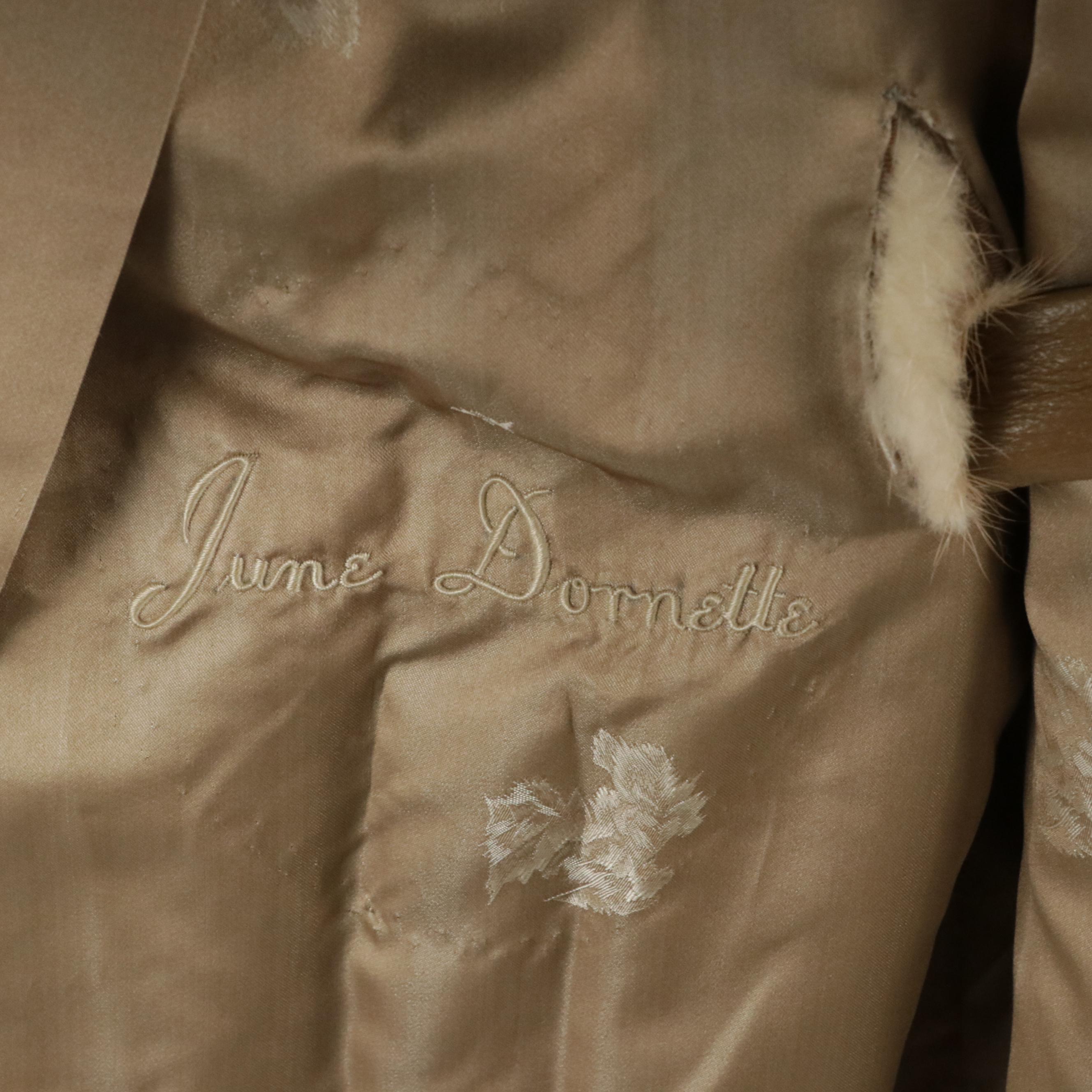 Blond Mink Fur Mid-Length Jacket with Leather Belt From Pogue's