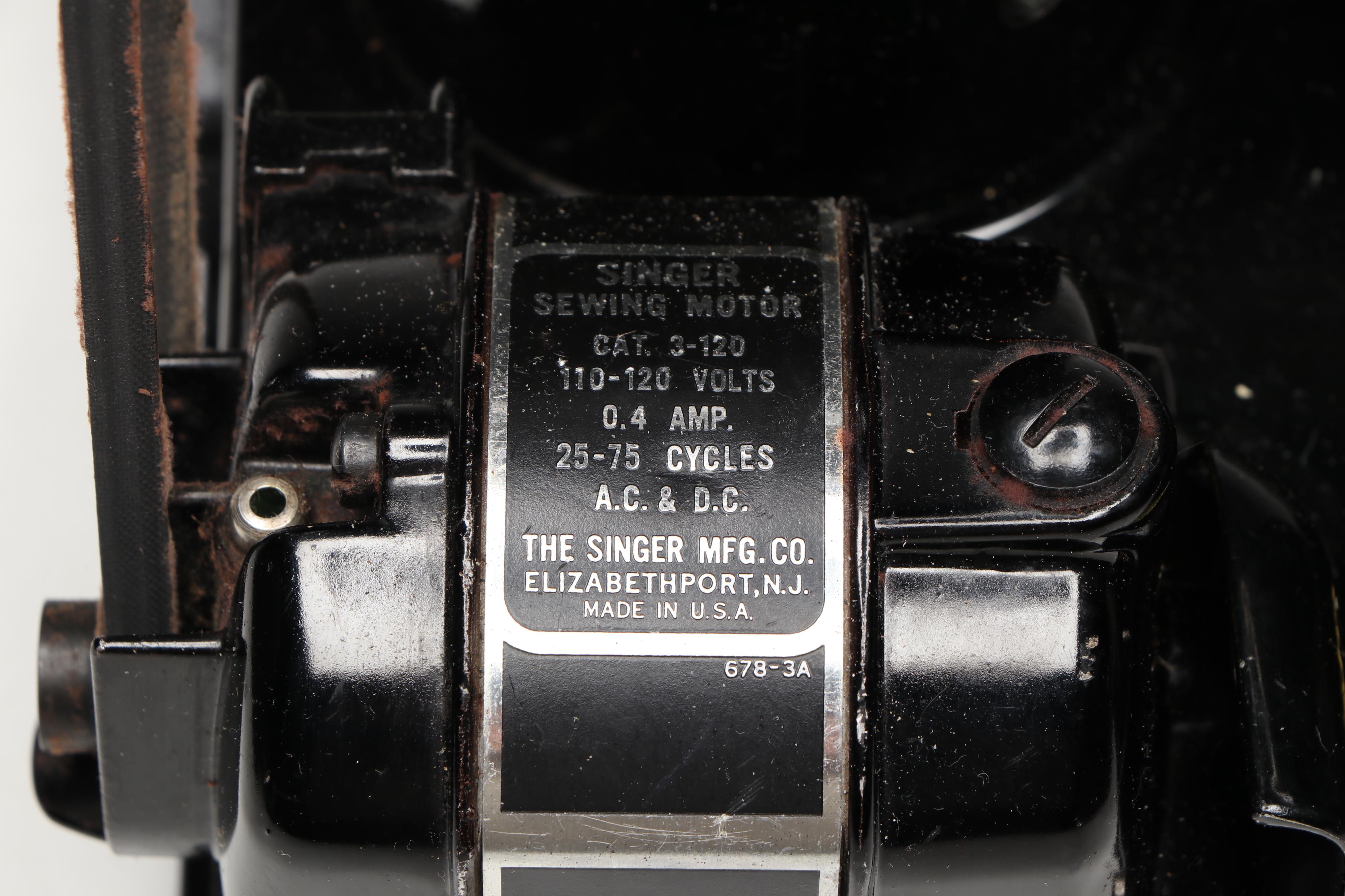 Singer Portable Electric Sewing Machine and Accessories, Early 20th Century