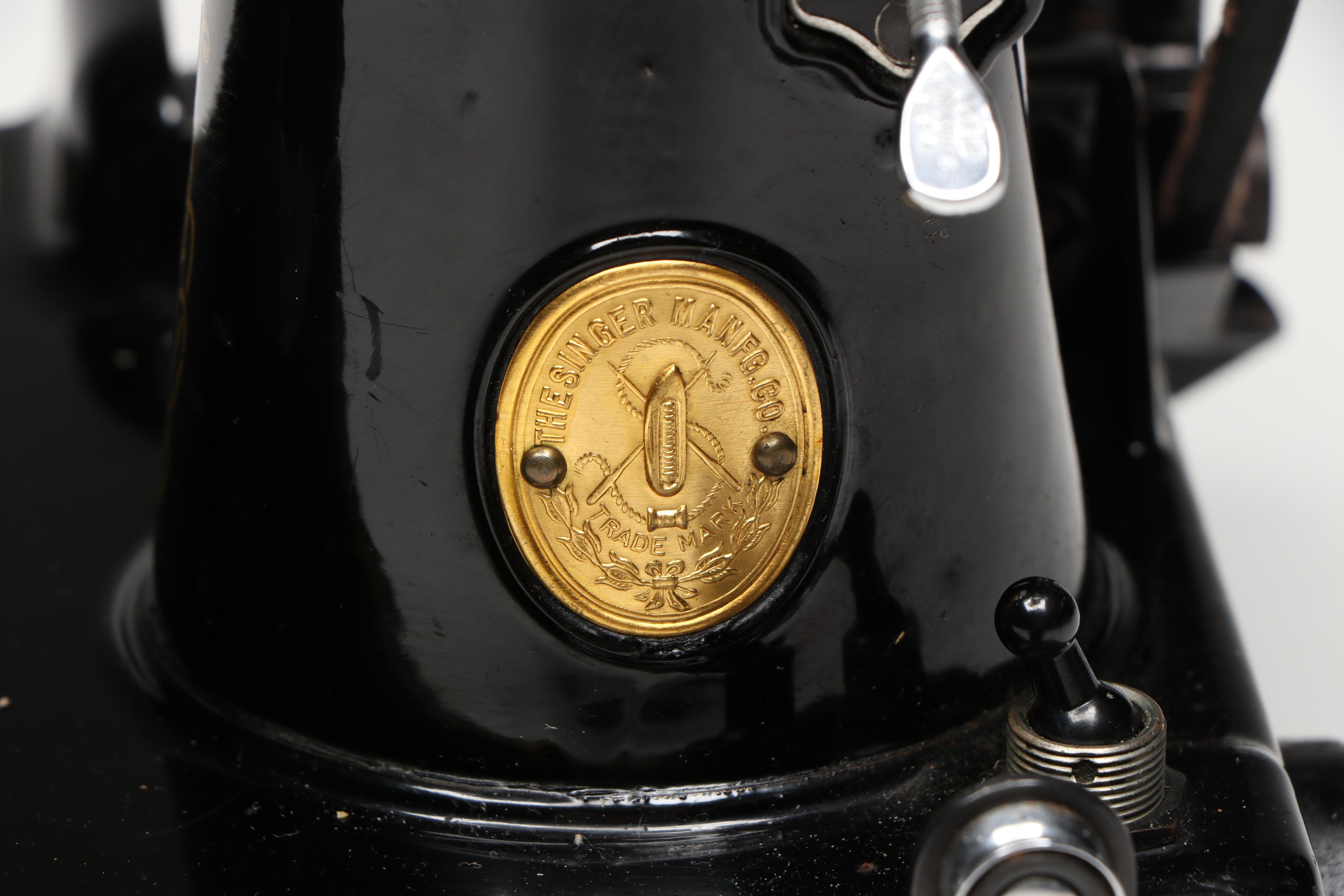 Singer Portable Electric Sewing Machine and Accessories, Early 20th Century