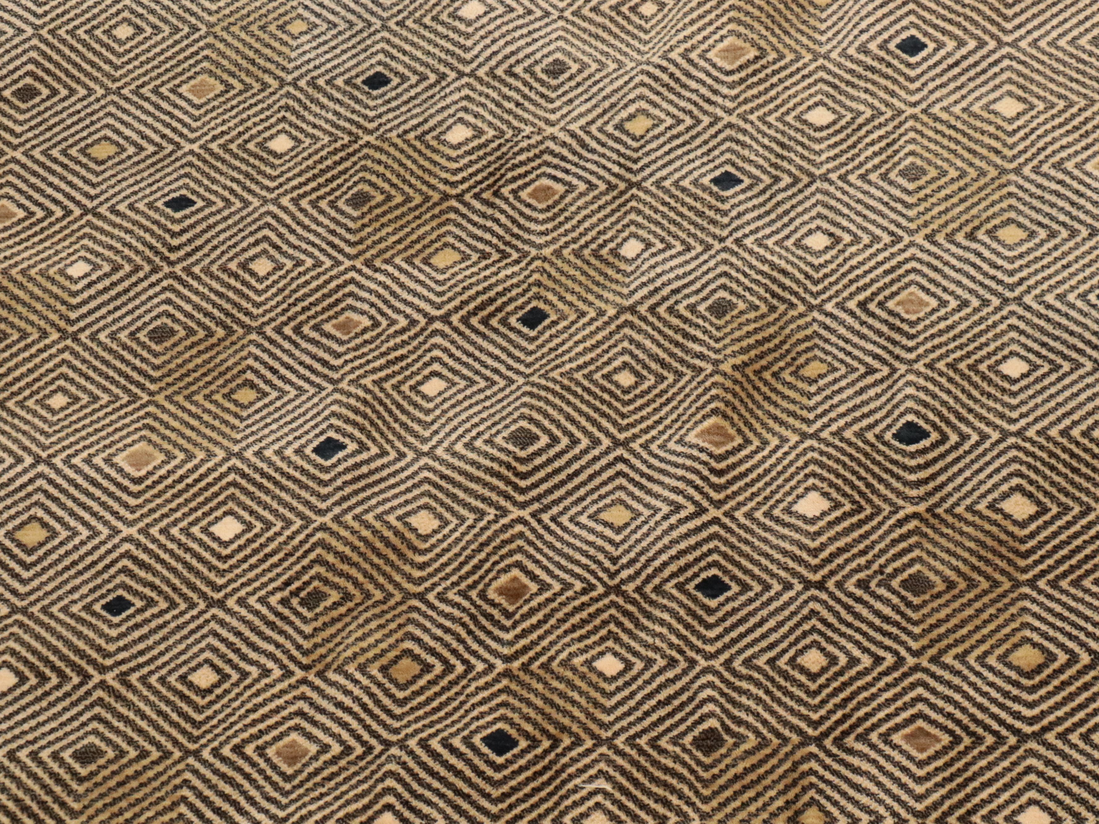 12'7 x 13'5 Machine Made Custom Room Sized Rug