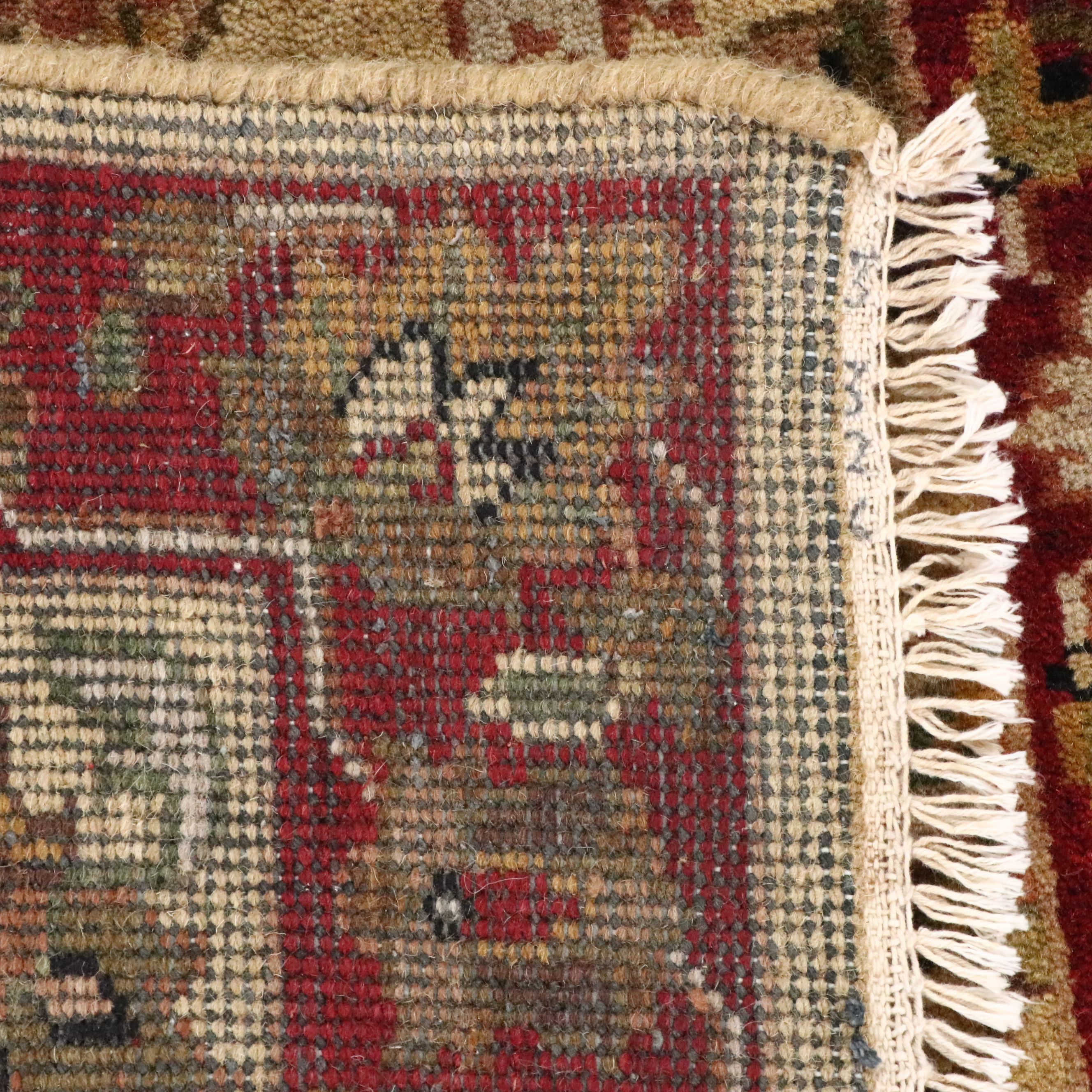 2'6 x 4'3 Hand-Knotted Indian Agra Accent Rug