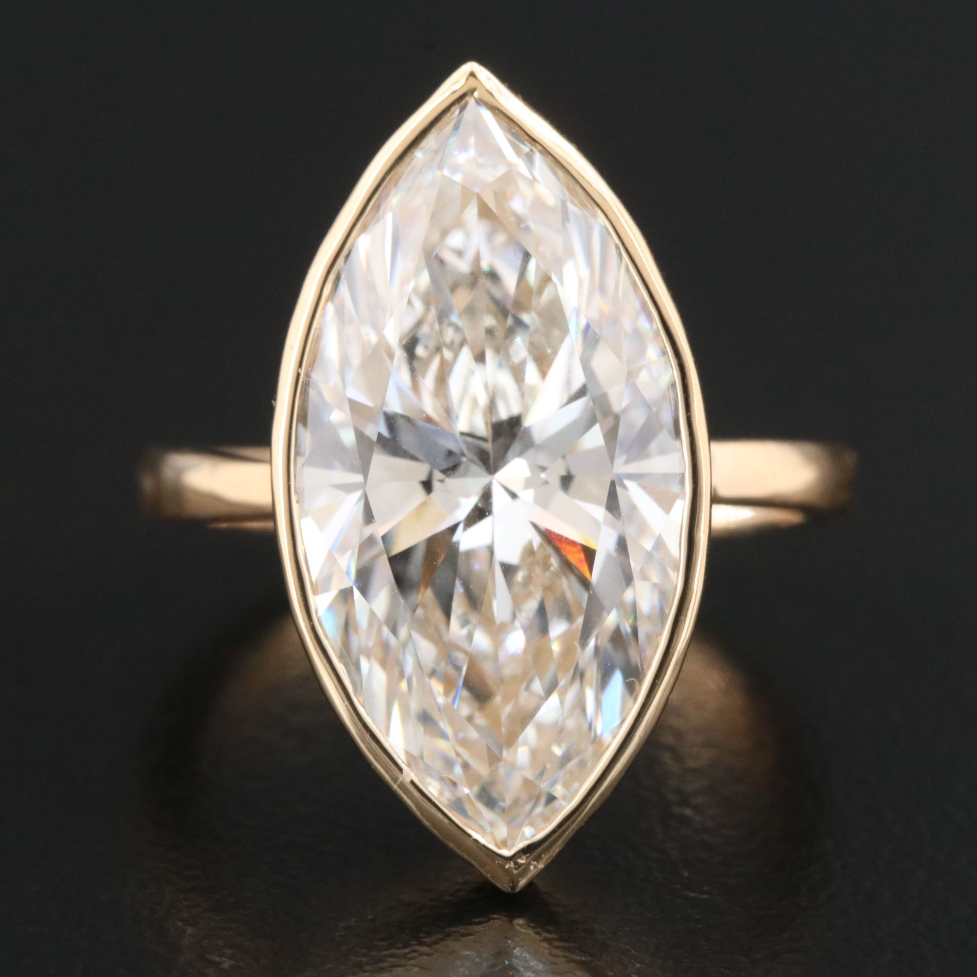 18K 8.04 CT Lab Grown Diamond Solitaire Ring with IGI Report